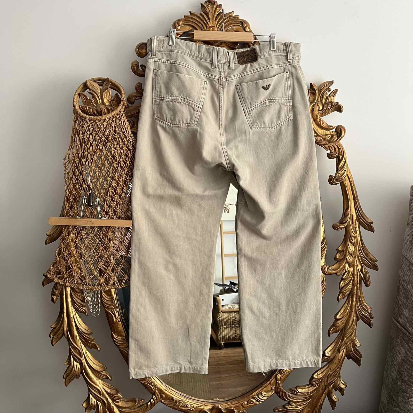 Designer × Giorgio Armani Vintage Giorgio Armani Trousers Beige Pants SZ 38 Size US 36 / EU 52 - 1 Thumbnail