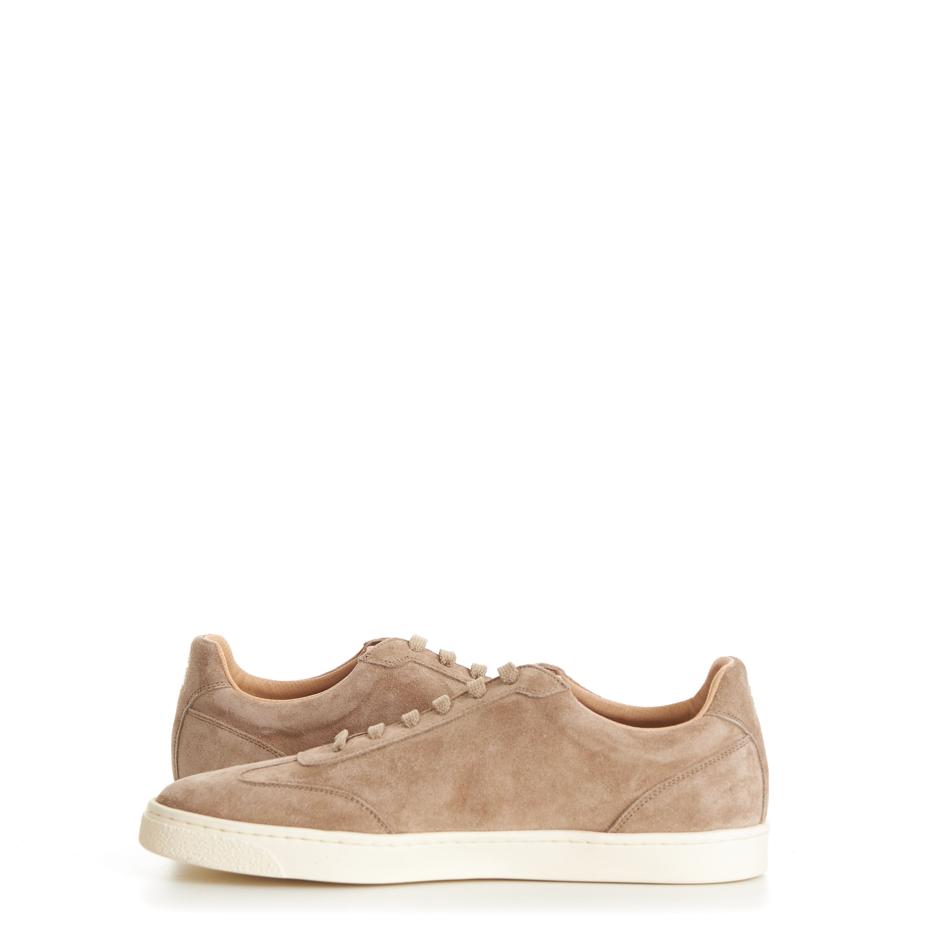 Brunello Cucinelli Light Brown Suede Sneakers - Natural Rubber Sole Size US 8.5 / EU 41-42 - 9 Thumbnail