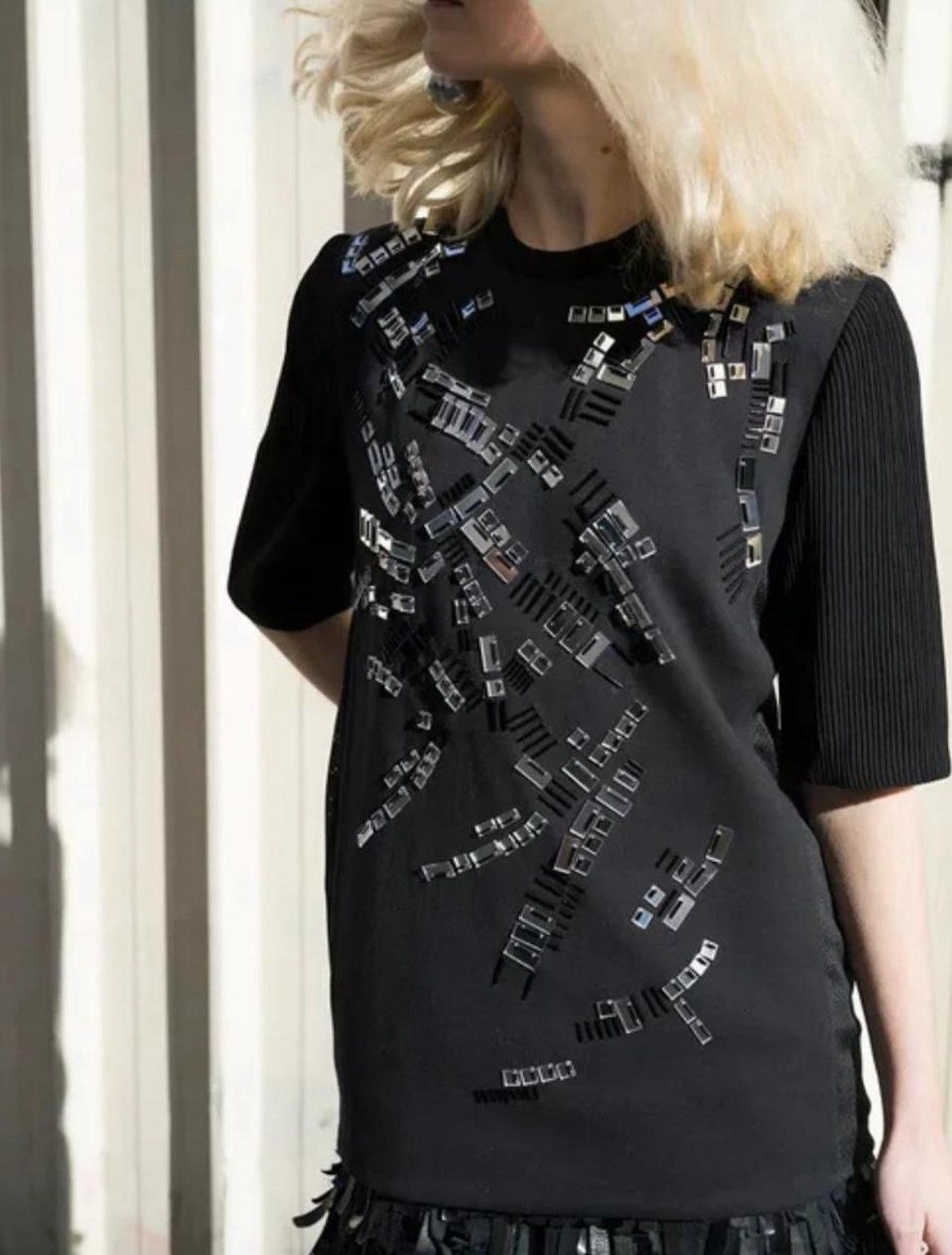 Other Black Koché Blouse with silver mirror accents Size XS / US 0-2 / IT 36-38 - 1 Thumbnail