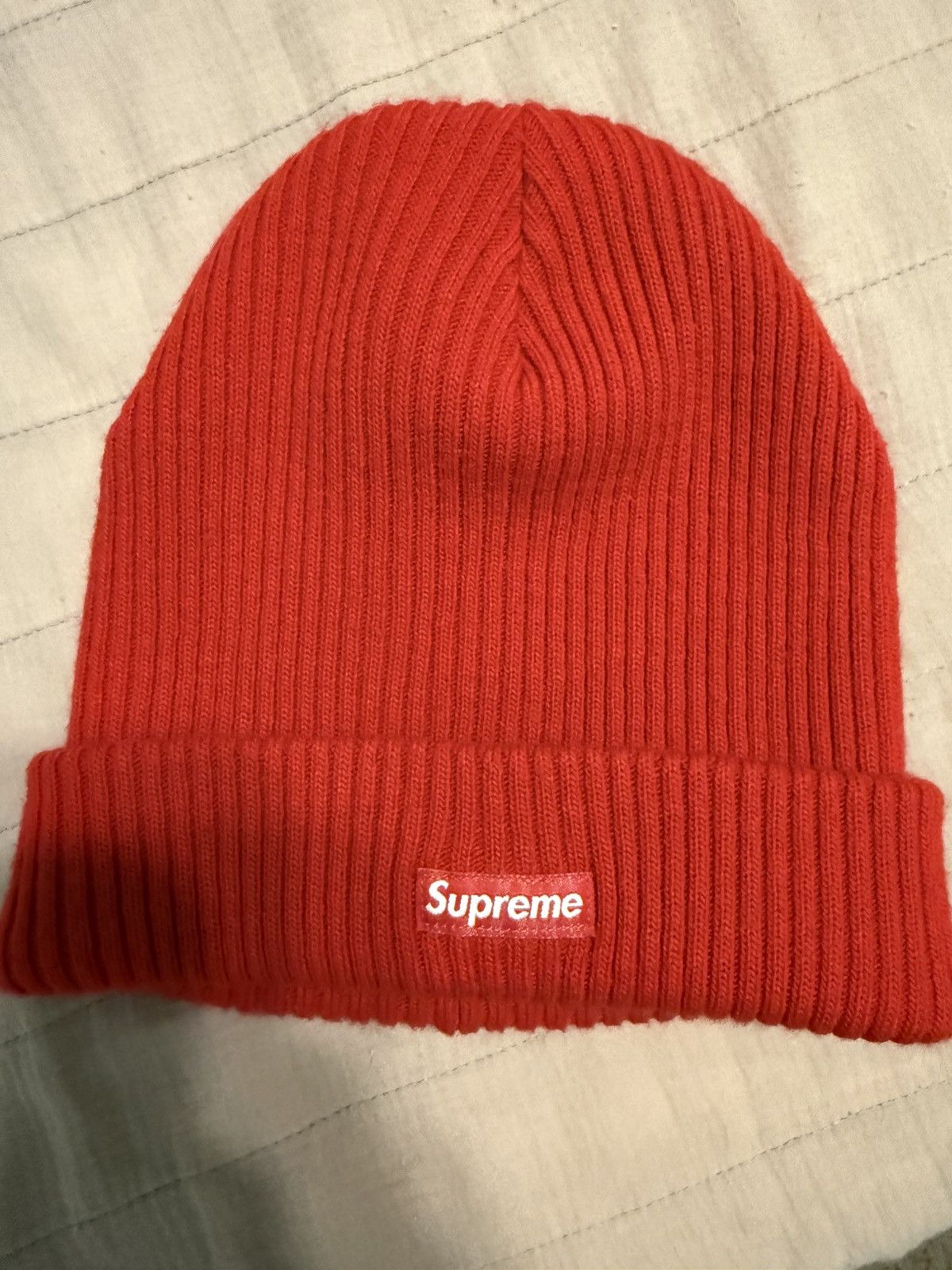 Supreme Supreme Overdyed Beanie (SS24) Splatter Red | Grailed