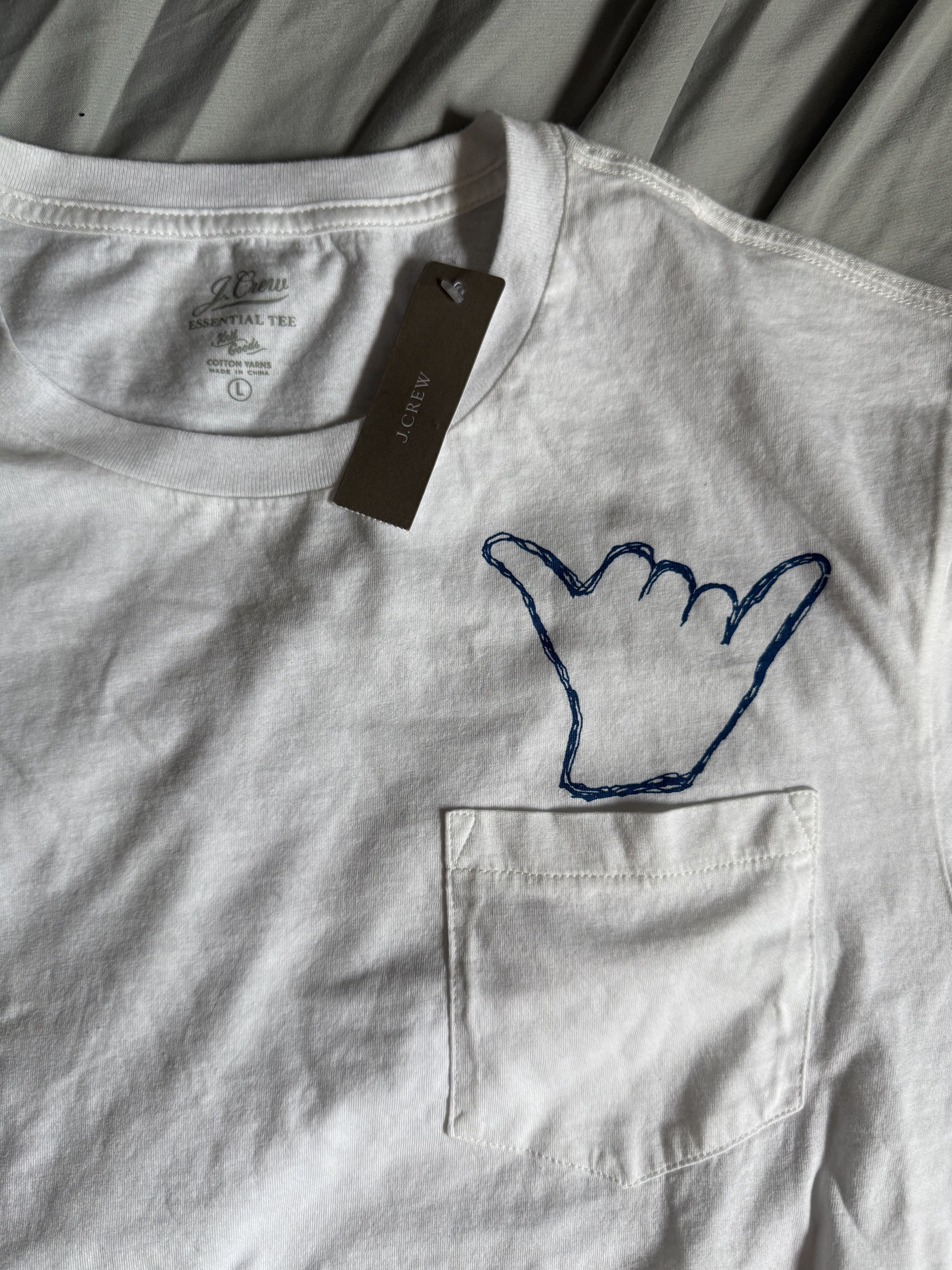 J.Crew J. Crew "Hang Loose" Essential Tee Shirt large $48 Size US L / EU 52-54 / 3 - 1 Thumbnail