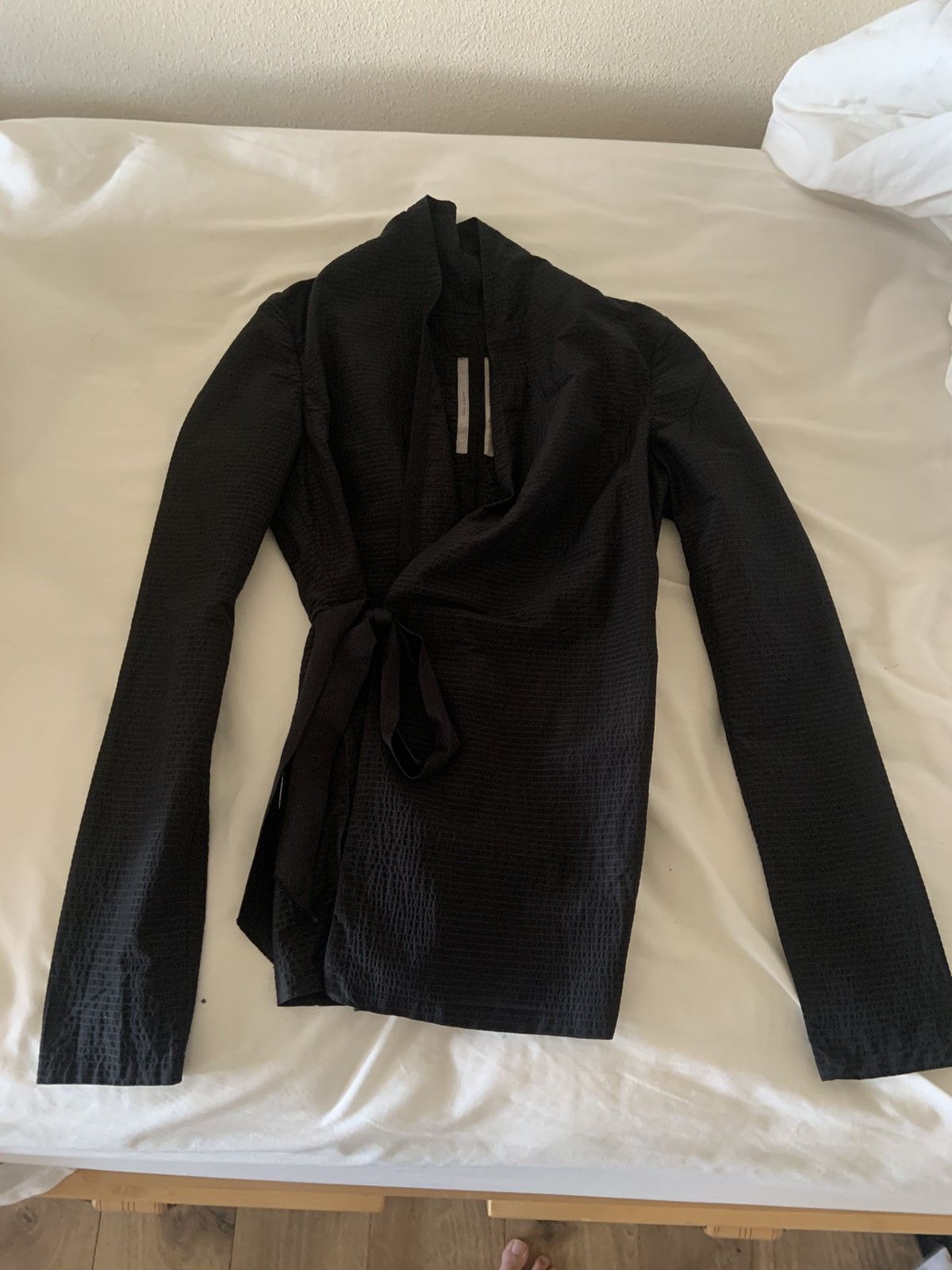 Rick Owens Rick Owens Babel 2019 charcoal light wrap jacket Size S / US 4 / IT 40 - 2 Thumbnail