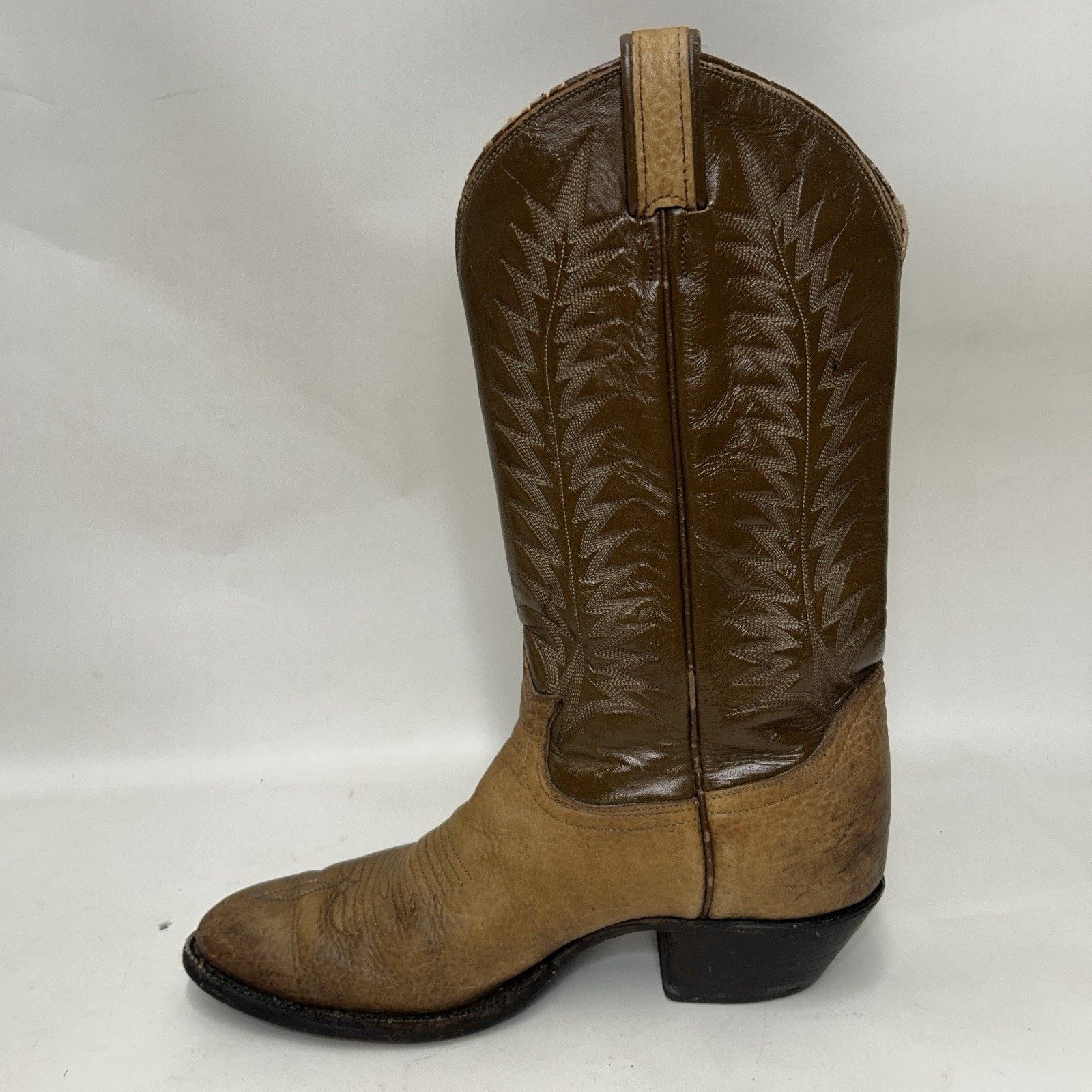 Tony Lama Vintage Tony Lama Two-Tone Cowboy Boots Gold Label Size US 8.5 / EU 41-42 - 9 Thumbnail