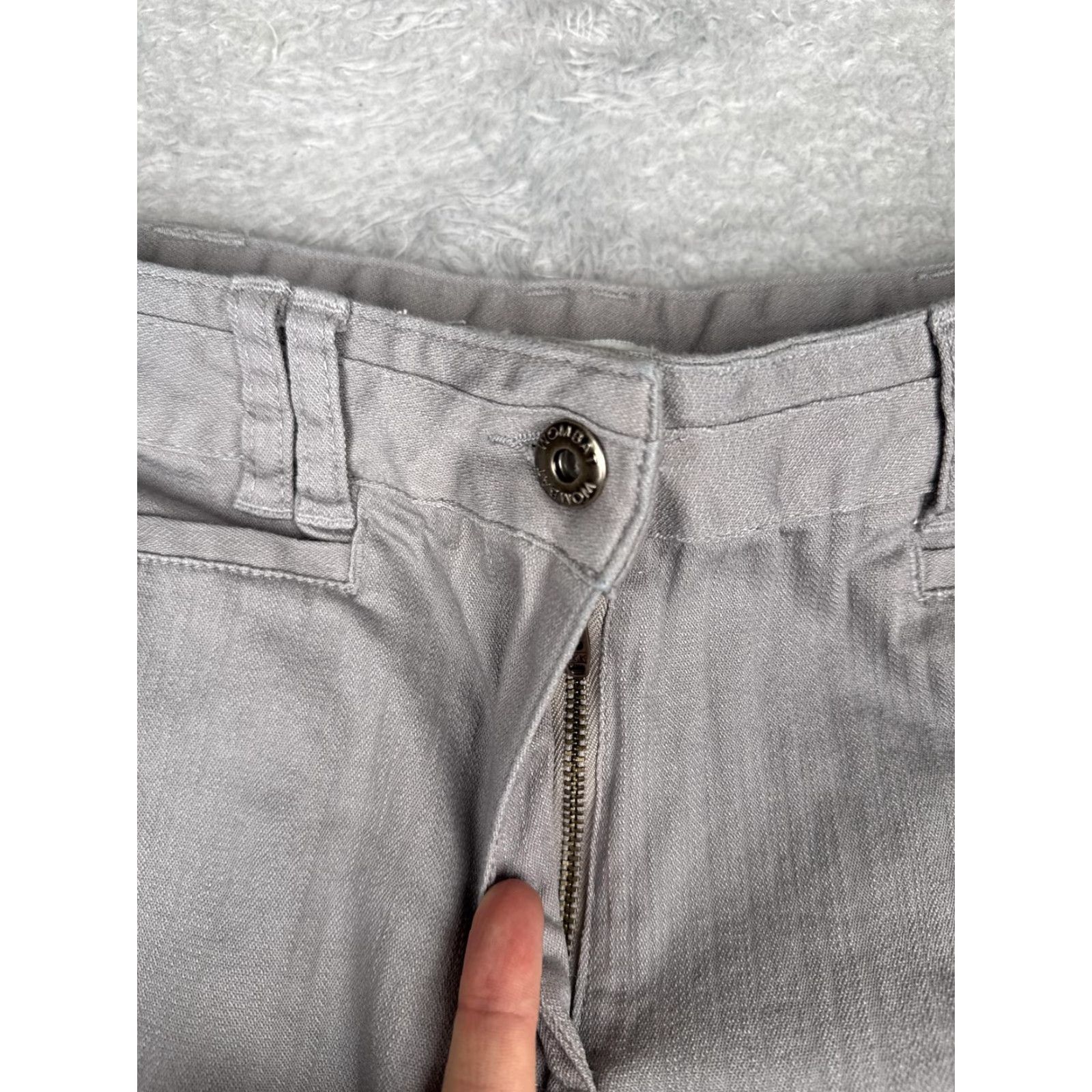 Denime Wombat Womens Jeans Crop Mid Rise 8 Gray Regular Fit Denim 26x22 Size 30" / US 8 / IT 44 - 5 Thumbnail
