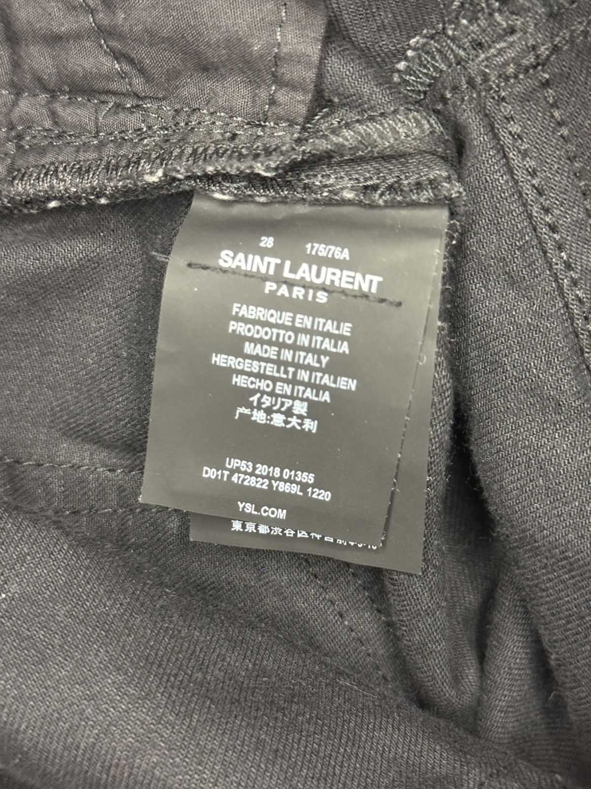 Saint Laurent Paris Saint Laurent Paris SS18 D02 Black Jeans Size US 28 / EU 44 - 5 Thumbnail