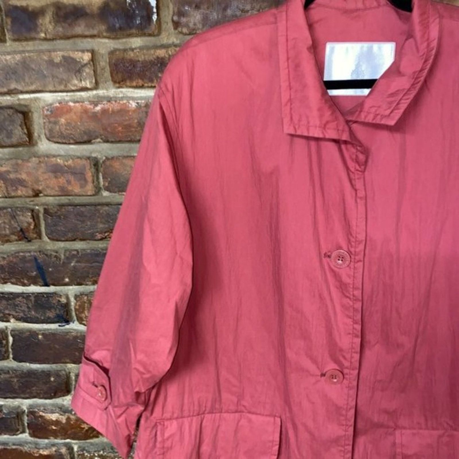 London Fog London Fog Blush Pink Button Down Windbreaker Jacket Small Size S / US 4 / IT 40 - 2 Thumbnail