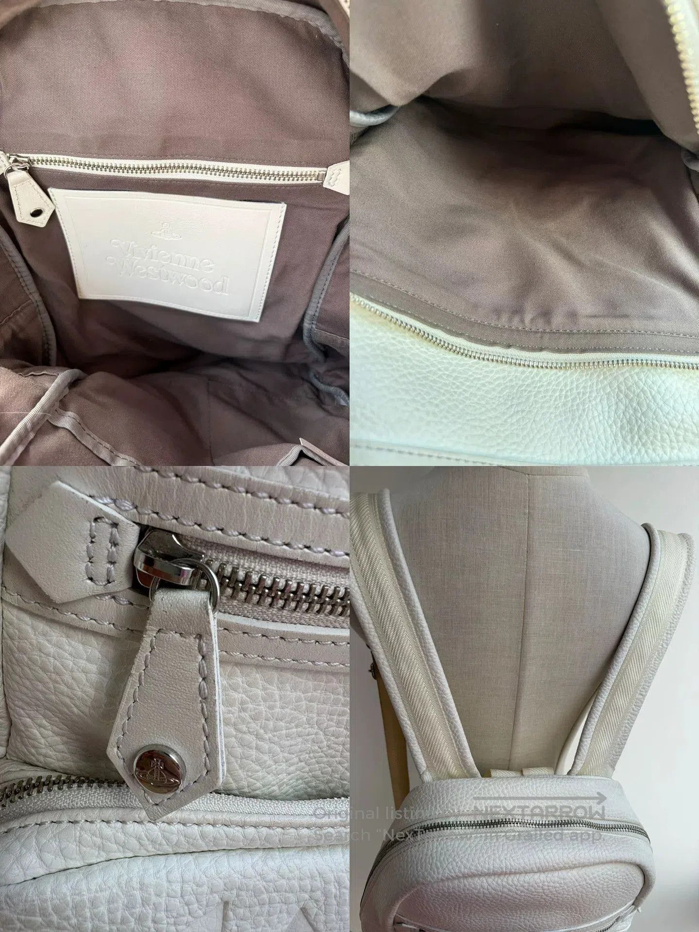Vivienne Westwood Vivienne Westwood White Saturn Backpack. Size ONE SIZE - 9 Thumbnail