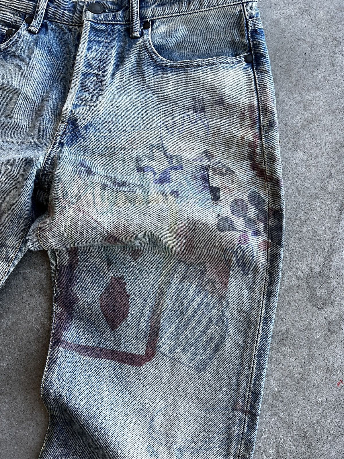 John Elliott John Elliot Daze Scribble Jeans (unisex) Size US 32 / EU 48 - 8 Thumbnail