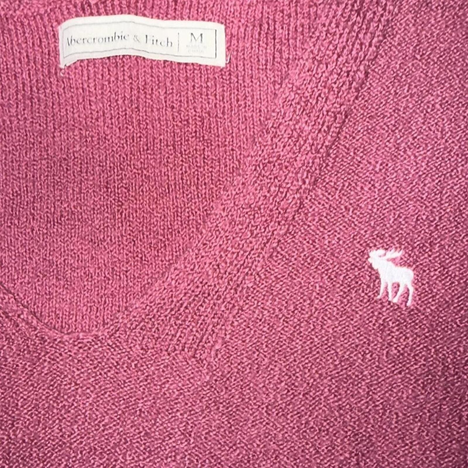 Abercrombie & Fitch Y2K Pink Abercrombie & Fitch V-neck Sweater Size M / US 6-8 / IT 42-44 - 4 Thumbnail