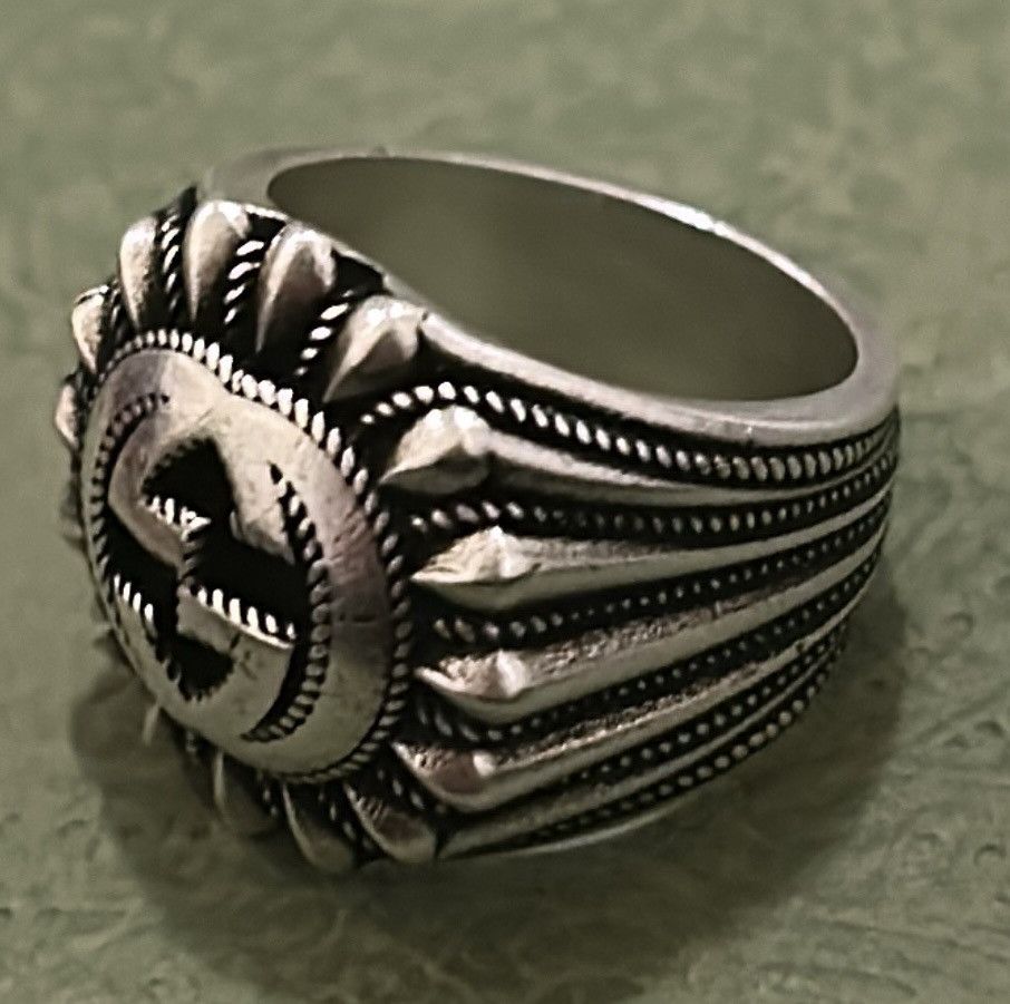 Gucci Gucci Interlocking G 20MM Silver 925 Ring Size ONE SIZE - 2 Thumbnail