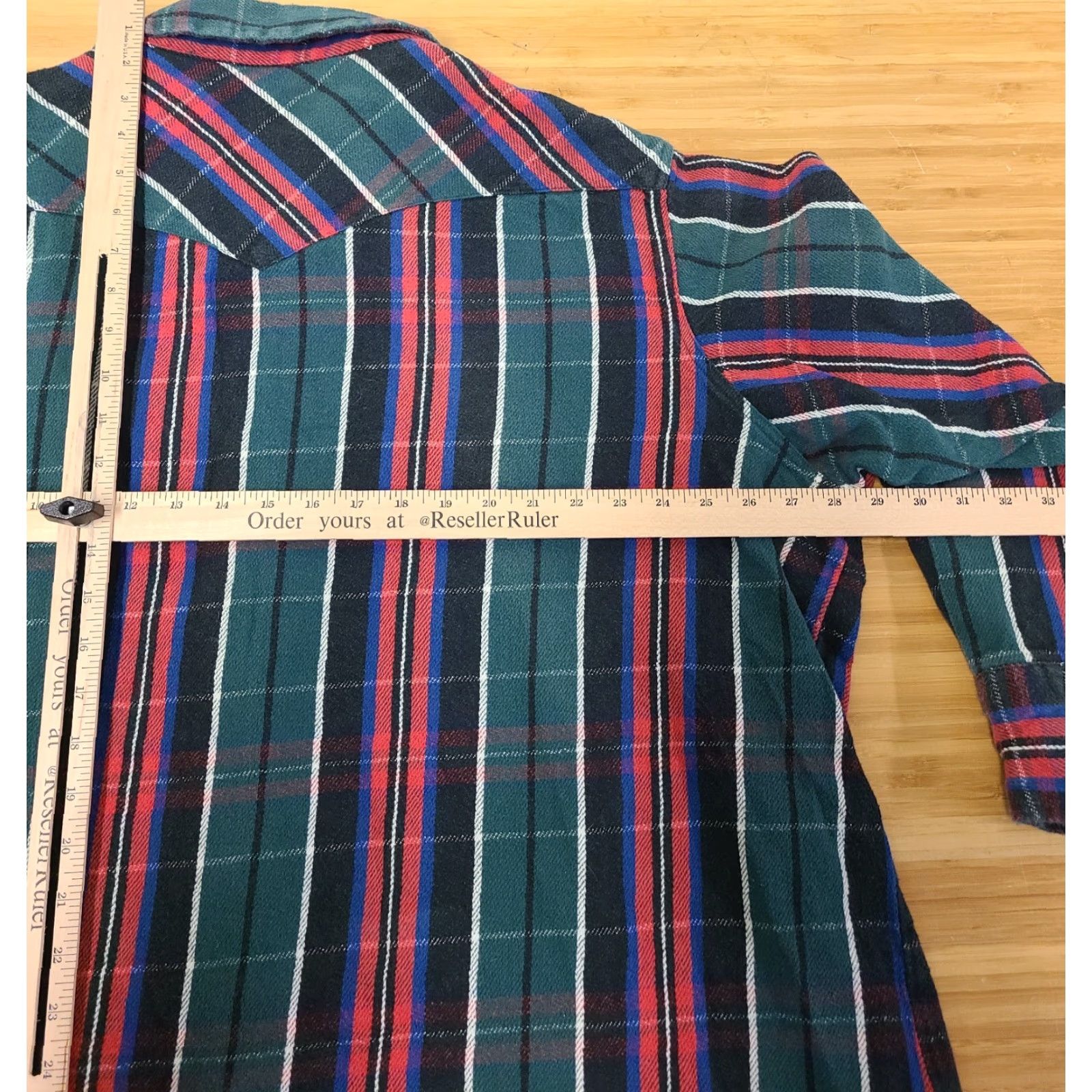 Wrangler Wrangler Shirt Mens 4X Plaid Long Sleeve Flannel Pearl Snap Western Button-Up Casual, All Seasons, Multicolor, Cotton, Slim Fit, 4X Men Size US XXL / EU 58 / 5 - 7 Thumbnail
