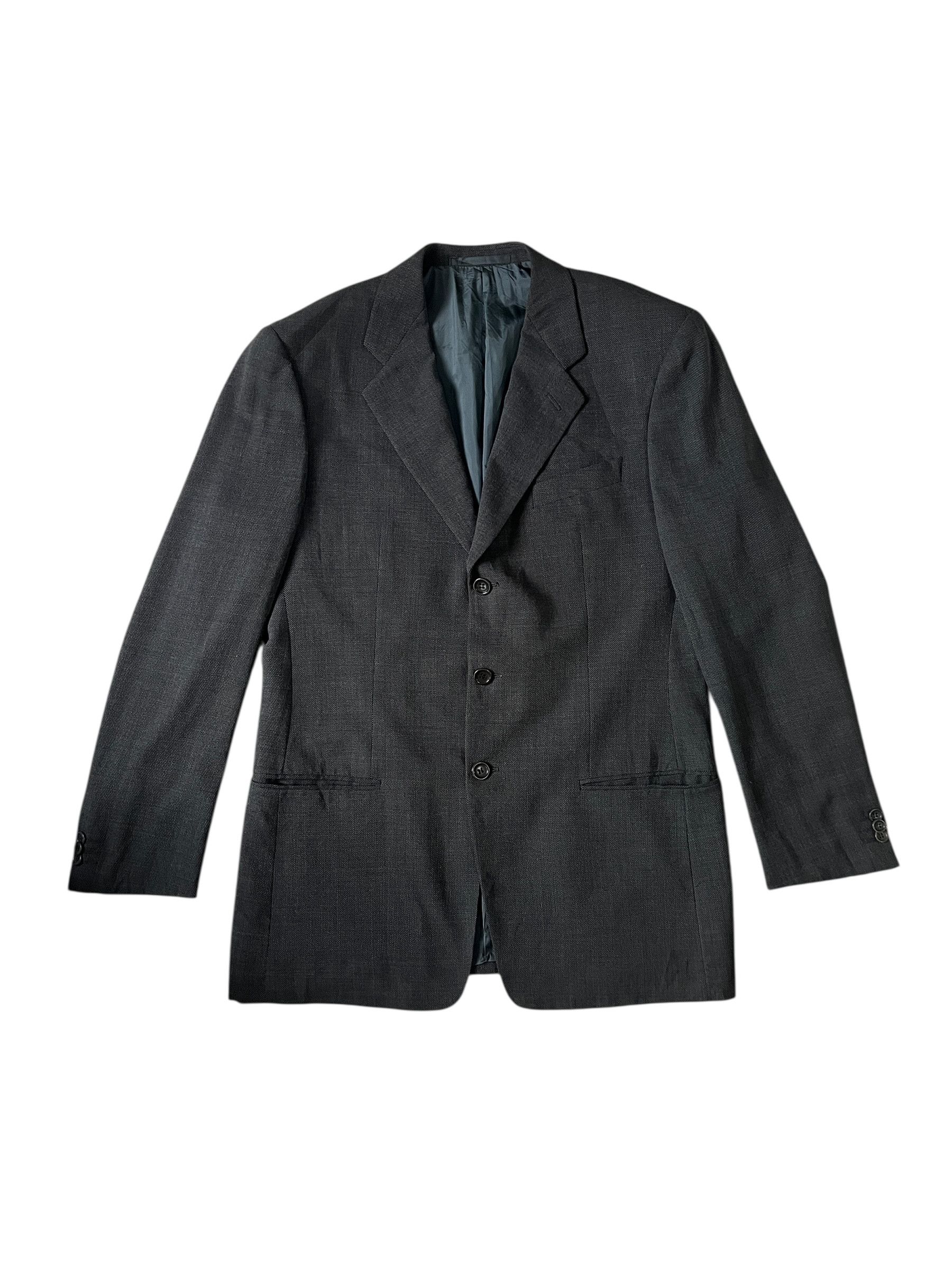 Armani Collezioni Armani Wool Blazer Grey Made in Italy Size 50R - 1 Thumbnail