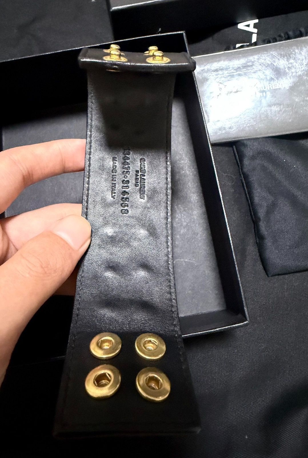Saint Laurent Paris Saint Laurent 13SS Debut Year Double-Row Gold Stud Bracelt Size ONE SIZE - 4 Thumbnail