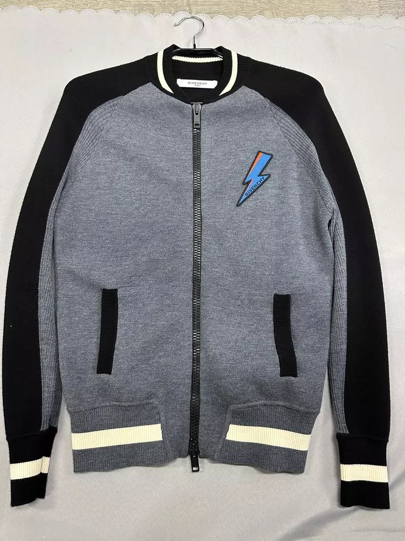 Givenchy Givenchy Wool Small Lightning Embroidered Baseball Jacket Size US S / EU 44-46 / 1 - 1 Thumbnail