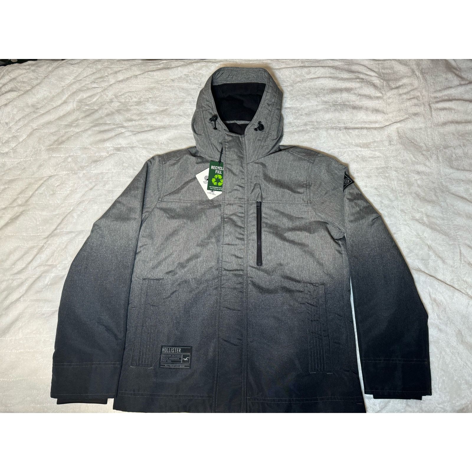 Hollister Hollister Fleece-Lined Jacket Windbreaker Grey Men's XS NWT Size US XS / EU 42 / 0 - 1 Thumbnail