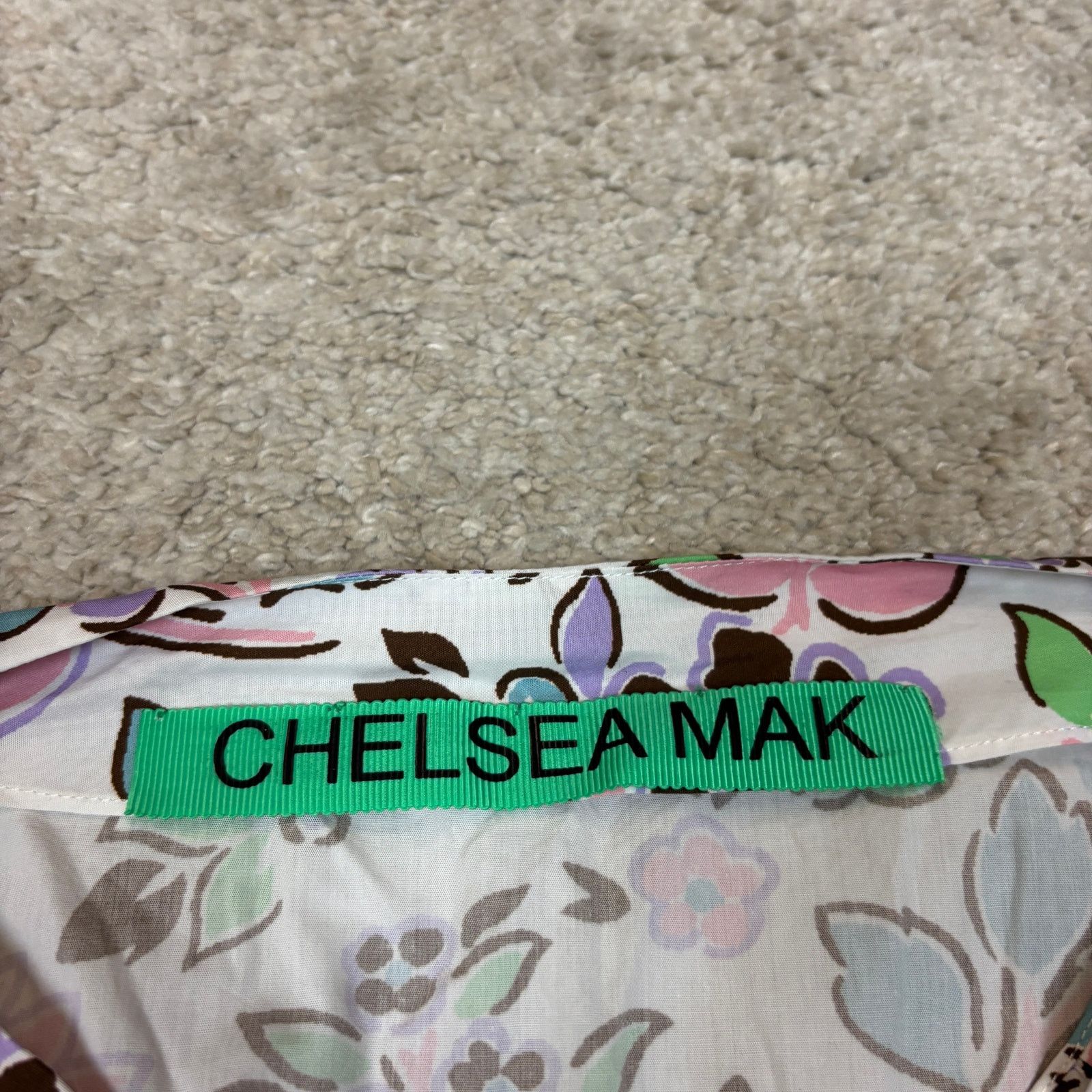 Designer NWT Chelsea Mak Petra Top Shangri La Blouse Women's XS Size XS / US 0-2 / IT 36-38 - 5 Thumbnail