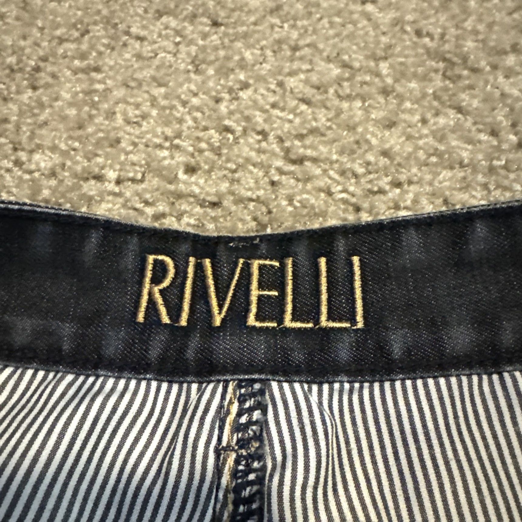 Denime Rivelli Jeans Distressed Blue Denim Men 32x32 Dark Wash Cotton Blend Jeans Regular Men 32in Size US 32 / EU 48 - 4 Thumbnail