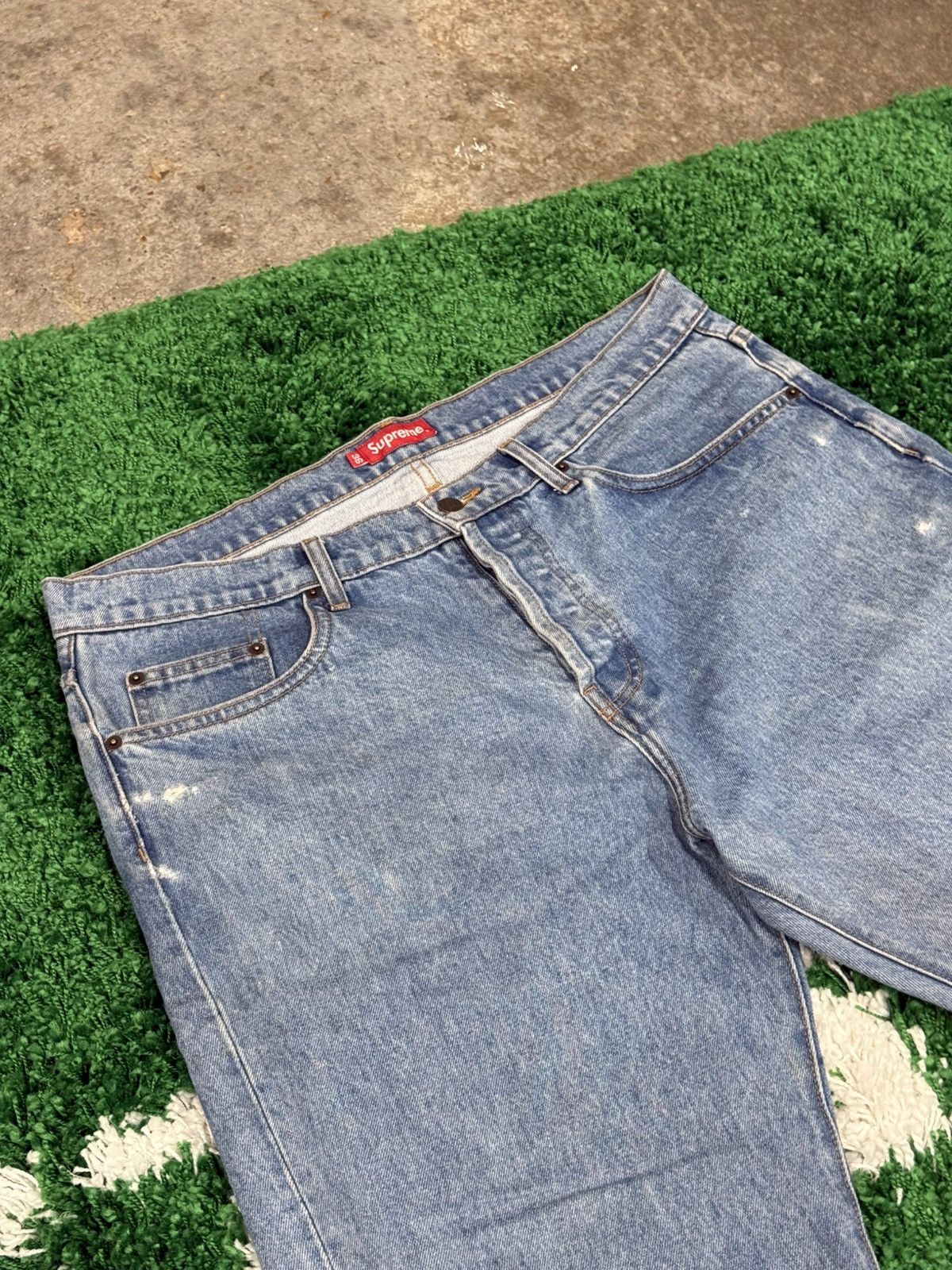Supreme Supreme Distressed Raw Hem Denim Jeans Sz. 36 Star Size US 36 / EU 52 - 3 Thumbnail