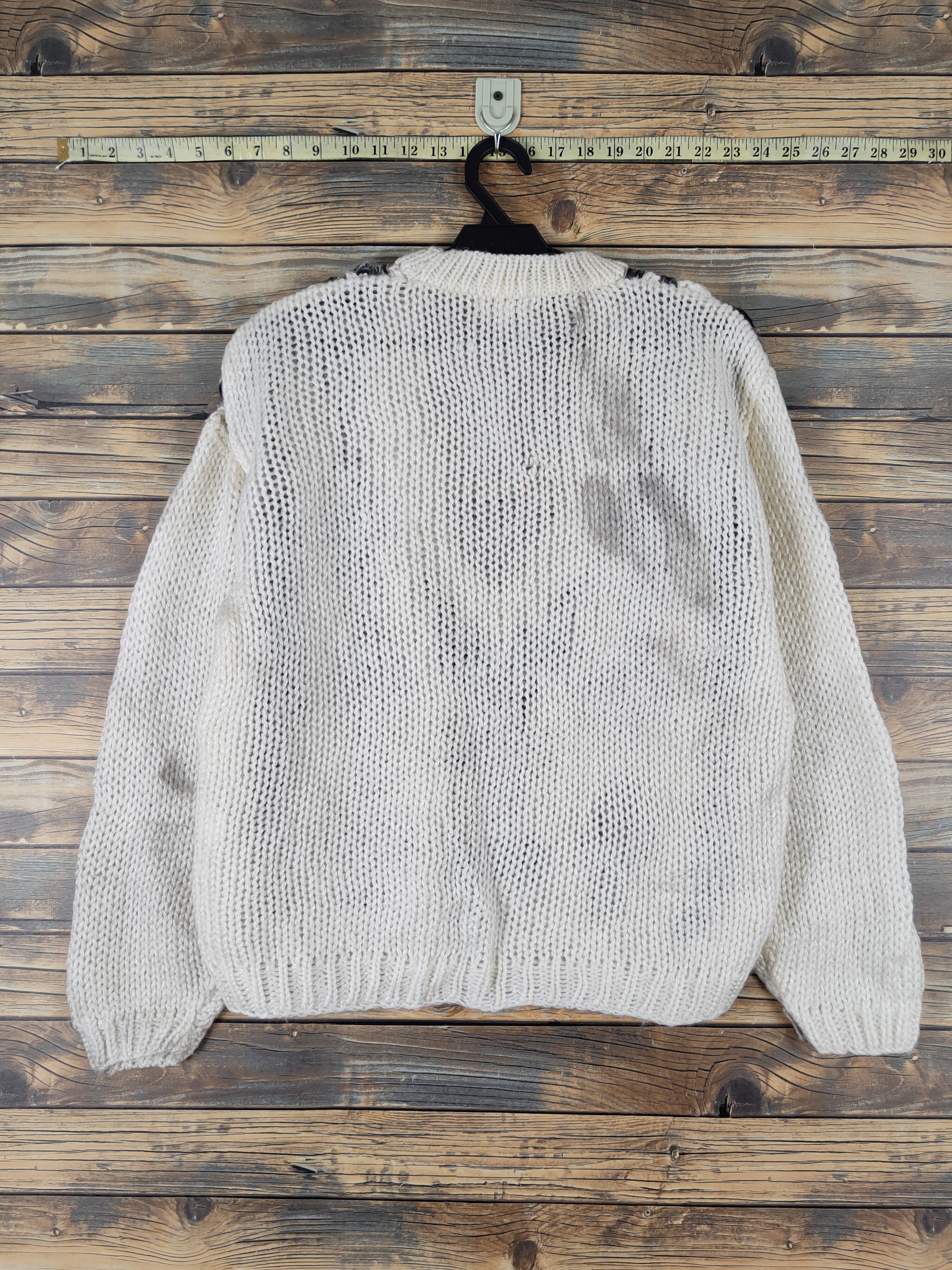 Japanese Brand Cecchini Ivory Black Knitwear Sweatshirts #W2014 Size US M / EU 48-50 / 2 - 8 Thumbnail