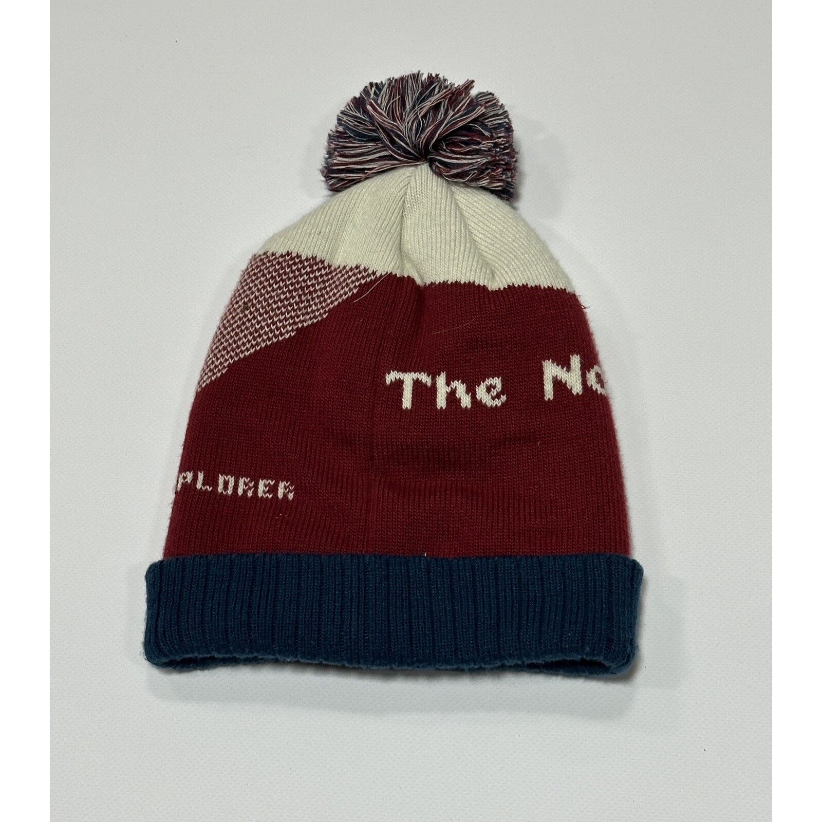 The North Face Recycled Red/Blue Pom - The North Face Unisex Hat Size ONE SIZE - 3 Thumbnail