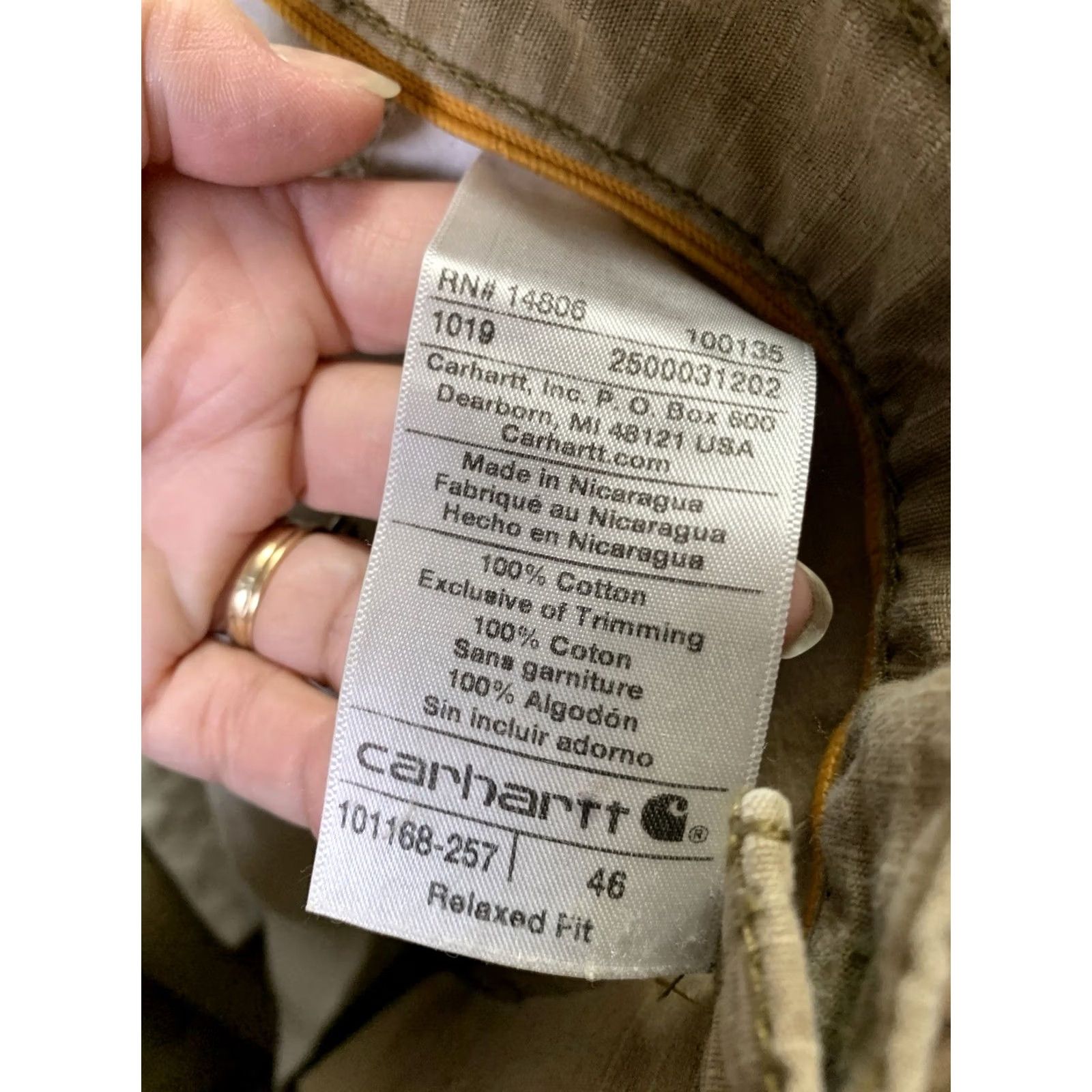 Carhartt Carhartt Shorts Mens 46 Beige Force Relaxed Fit Ripstop Cargo Pockets Workwear Size US 30 / EU 46 - 4 Thumbnail