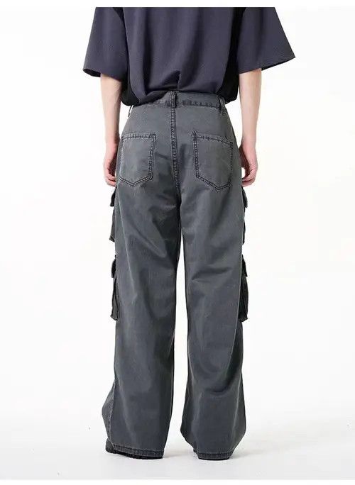 VIBE Retro High Street Hip Hop Wide Leg Loose Casual Pants Size US 28 / EU 44 - 2 Thumbnail