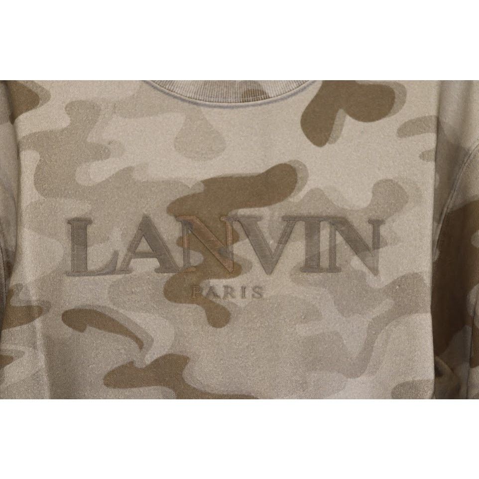 Lanvin o1rshd1 Camo Sweatshirt in Beige Size US M / EU 48-50 / 2 - 3 Thumbnail