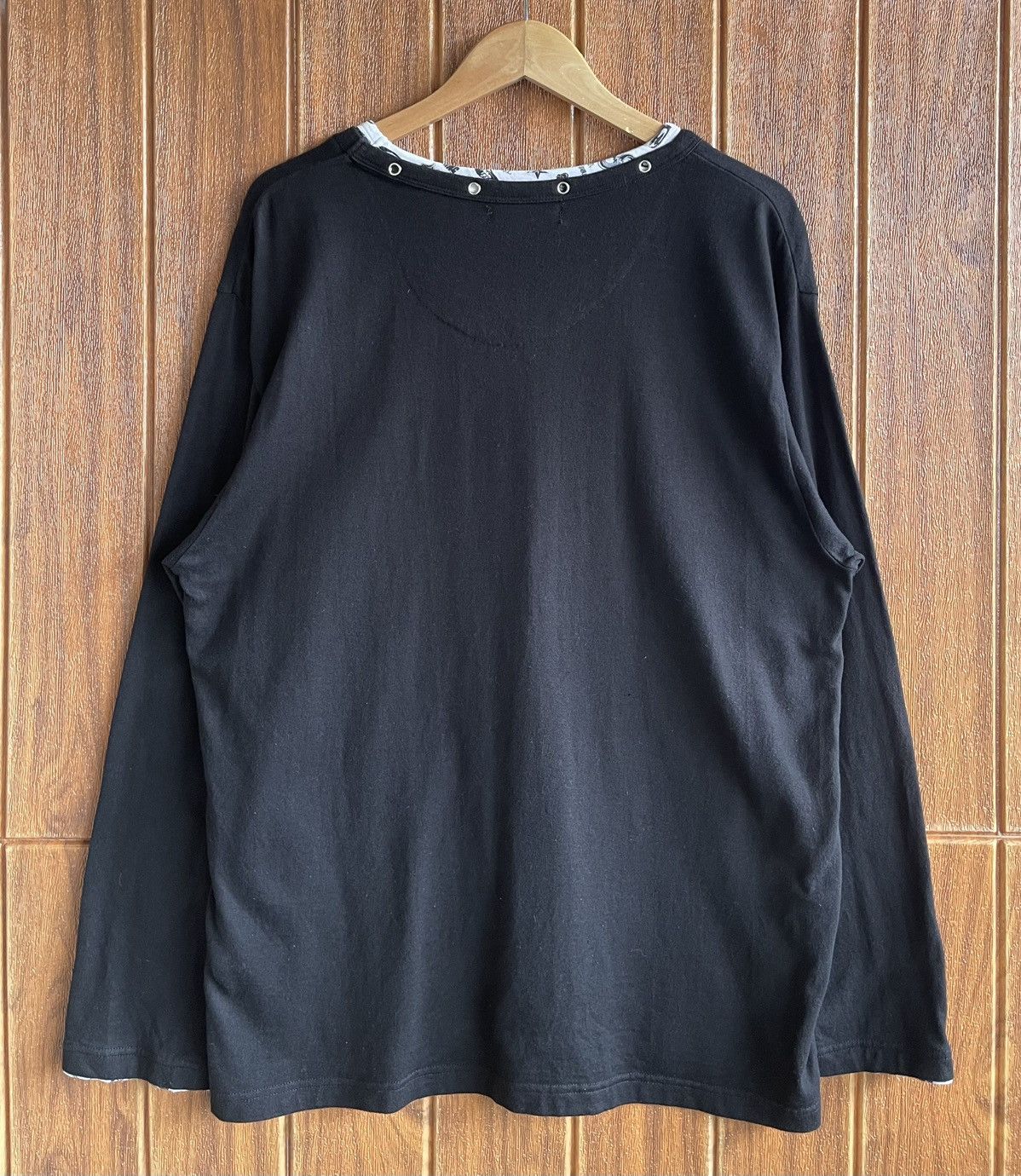 Beauty Beast Vintage’90s🔥BEAUMONT🔥Humor V Neck Long Sleeve Tee Size US L / EU 52-54 / 3 - 10 Thumbnail