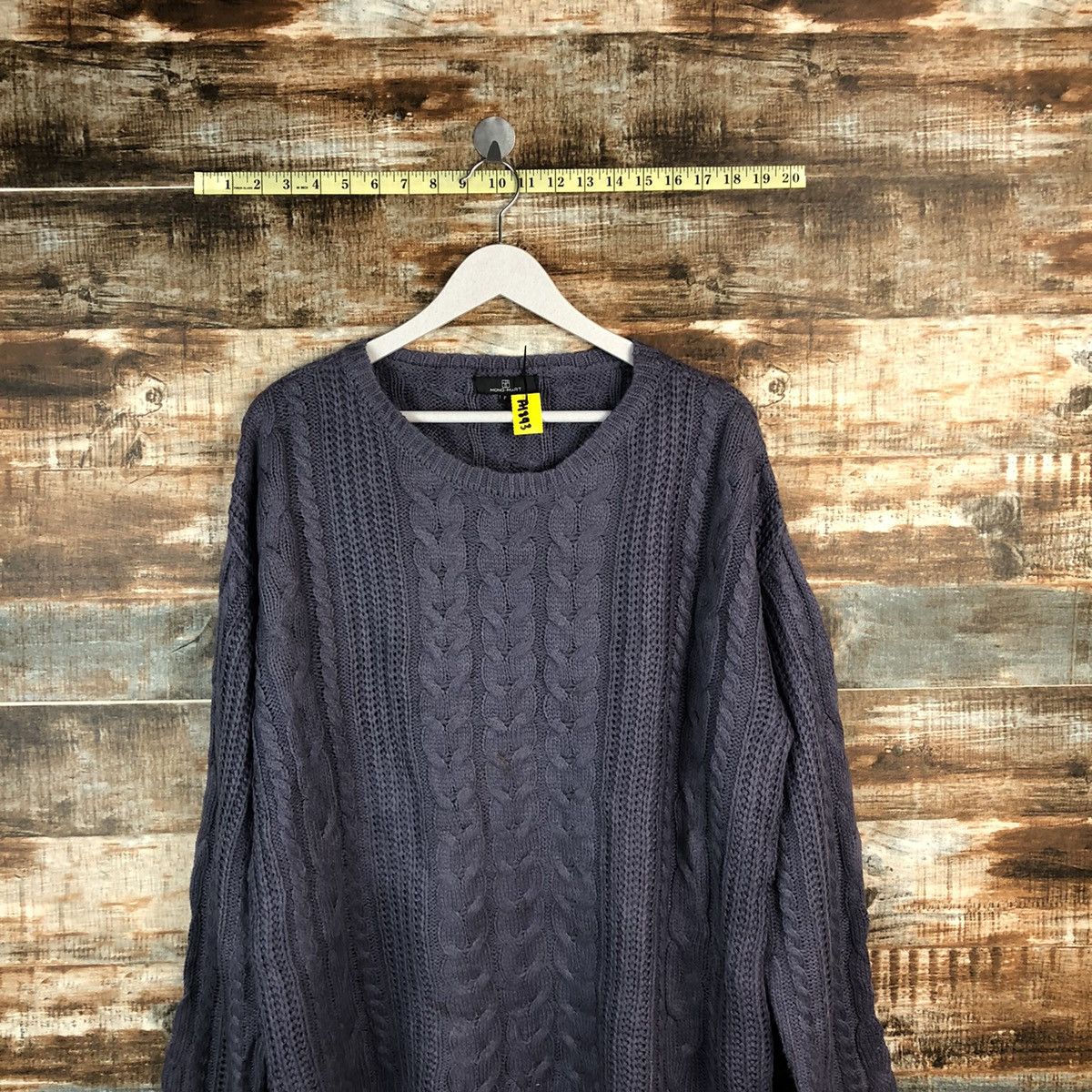Homespun Knitwear Mono Mart Purple faded cable Knitwear #A1843 Size US XL / EU 56 / 4 - 2 Thumbnail