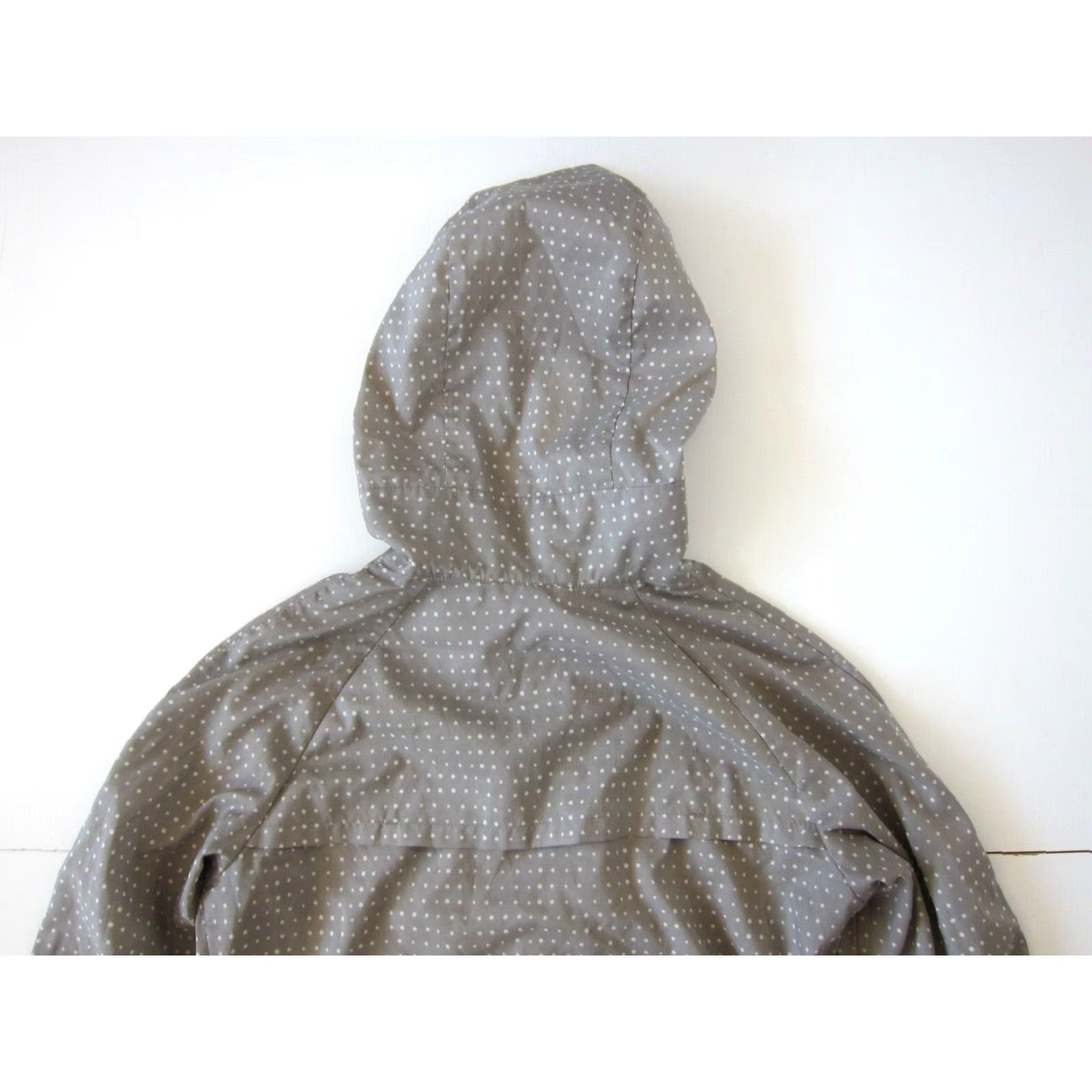 Uniqlo Uniqlo Jacket Women Small Windbreaker Full Zip Hooded Lightweight Grey White Polka Dot 100% Polyester Activewear Size S / US 4 / IT 40 - 5 Thumbnail