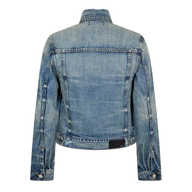 Amiri AMIRI Ma Distressed Denim Trucker Jacket Size US M / EU 48-50 / 2 - 6 Thumbnail