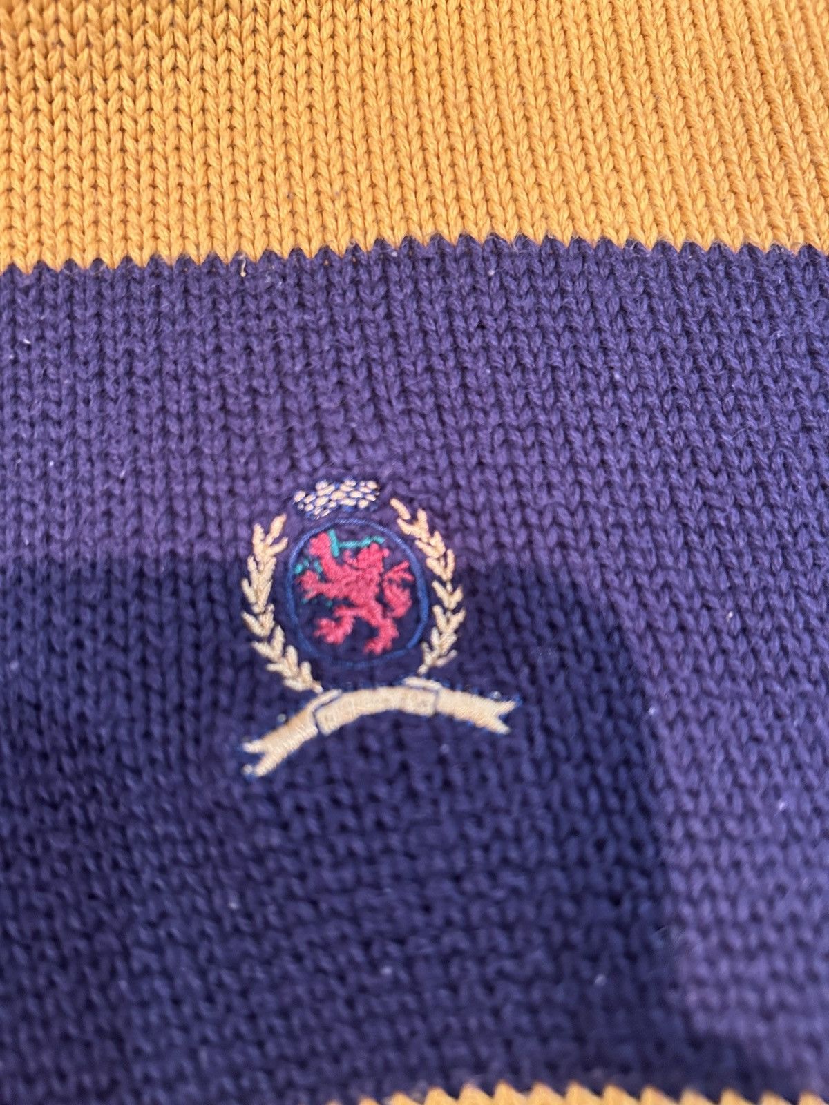 Tommy Hilfiger Tommy Hilfiger Yellow and Navy knit sweater Size US XL / EU 56 / 4 - 3 Thumbnail