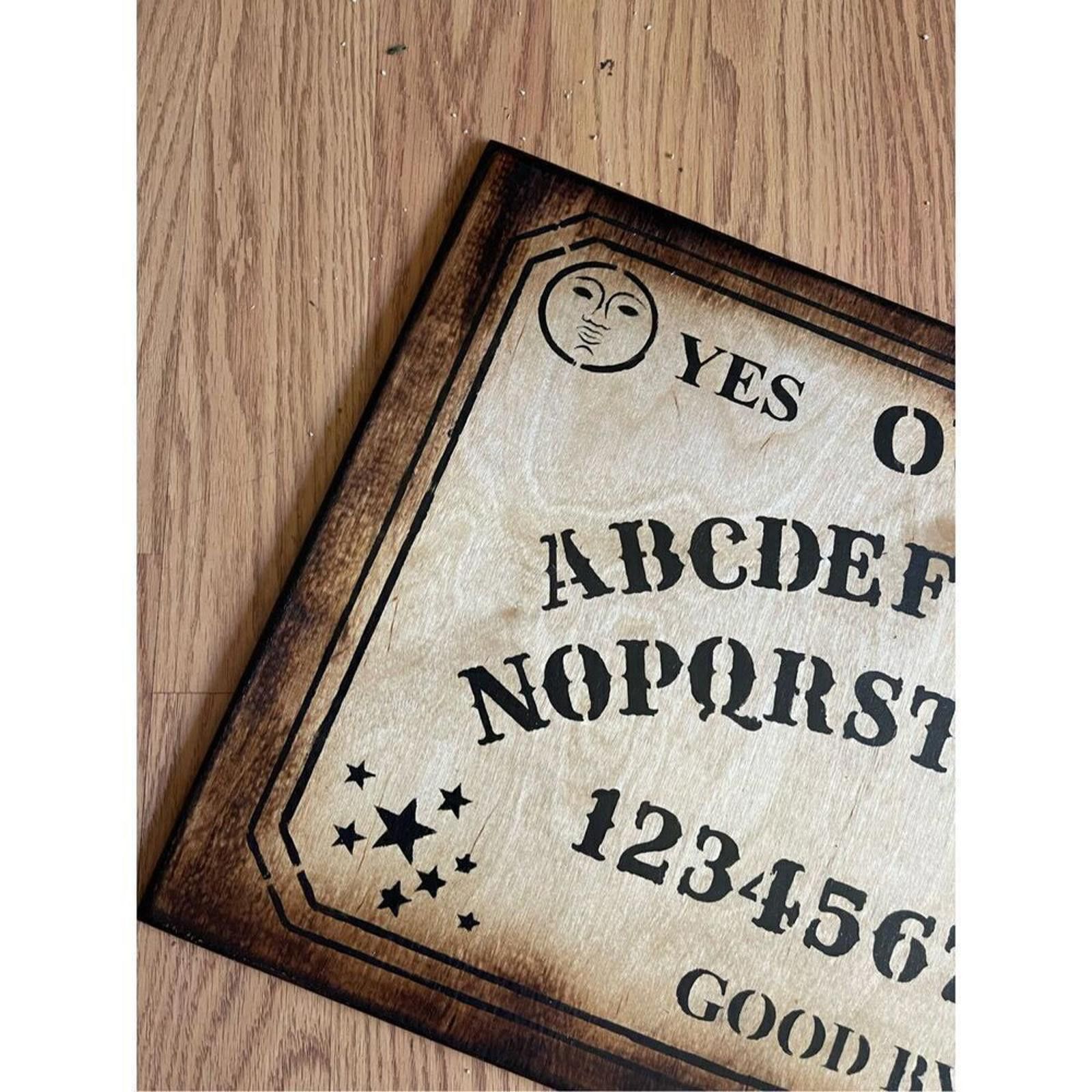 2120 Handcrafted Hand crafted birch ouija board 12 by 18 Size ONE SIZE - 2 Thumbnail