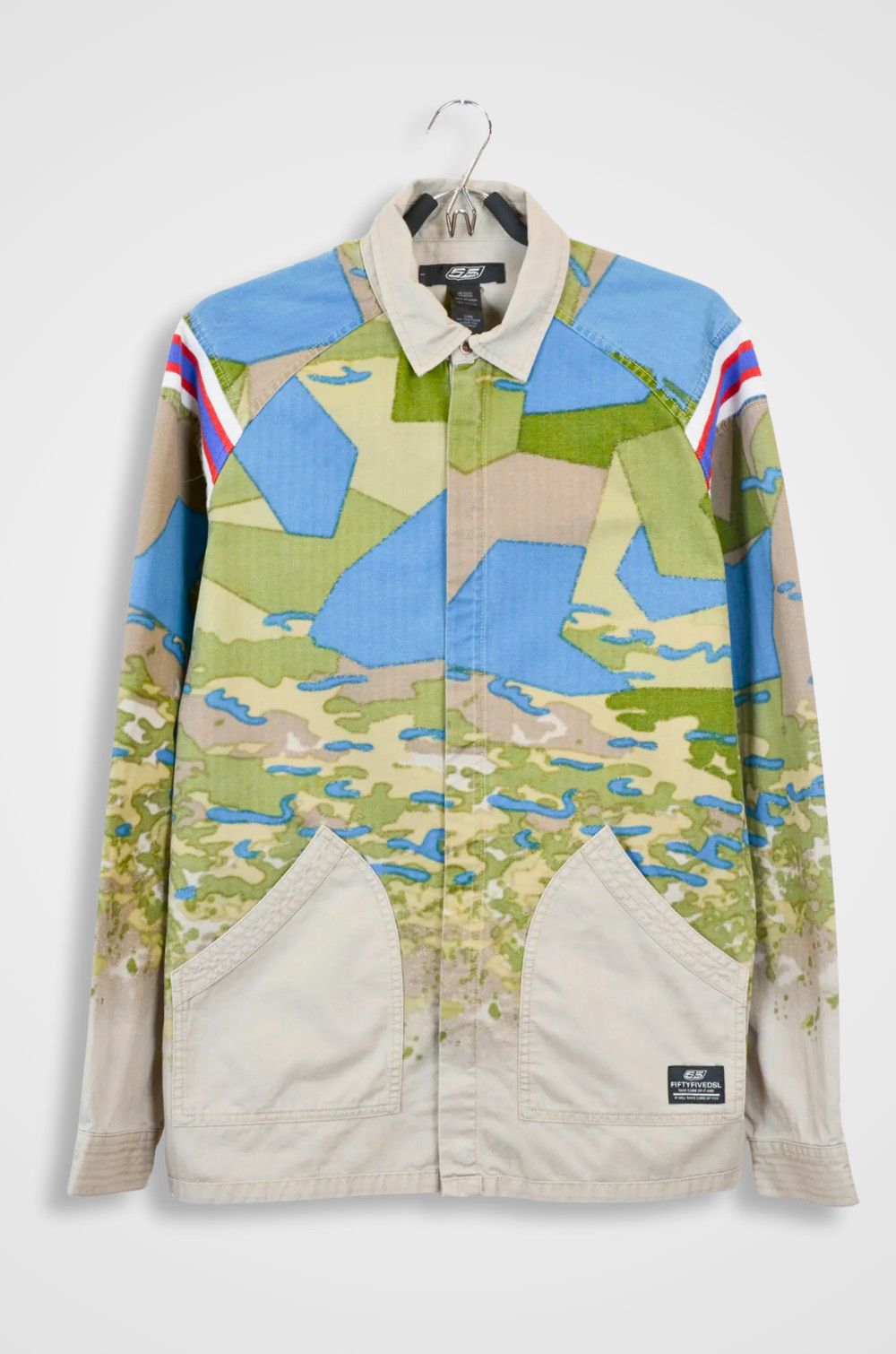 55DSL DIESEL 55 Graphic Camo Zip Shirt Jacket – Size L Size US S / EU 44-46 / 1 - 1 Thumbnail