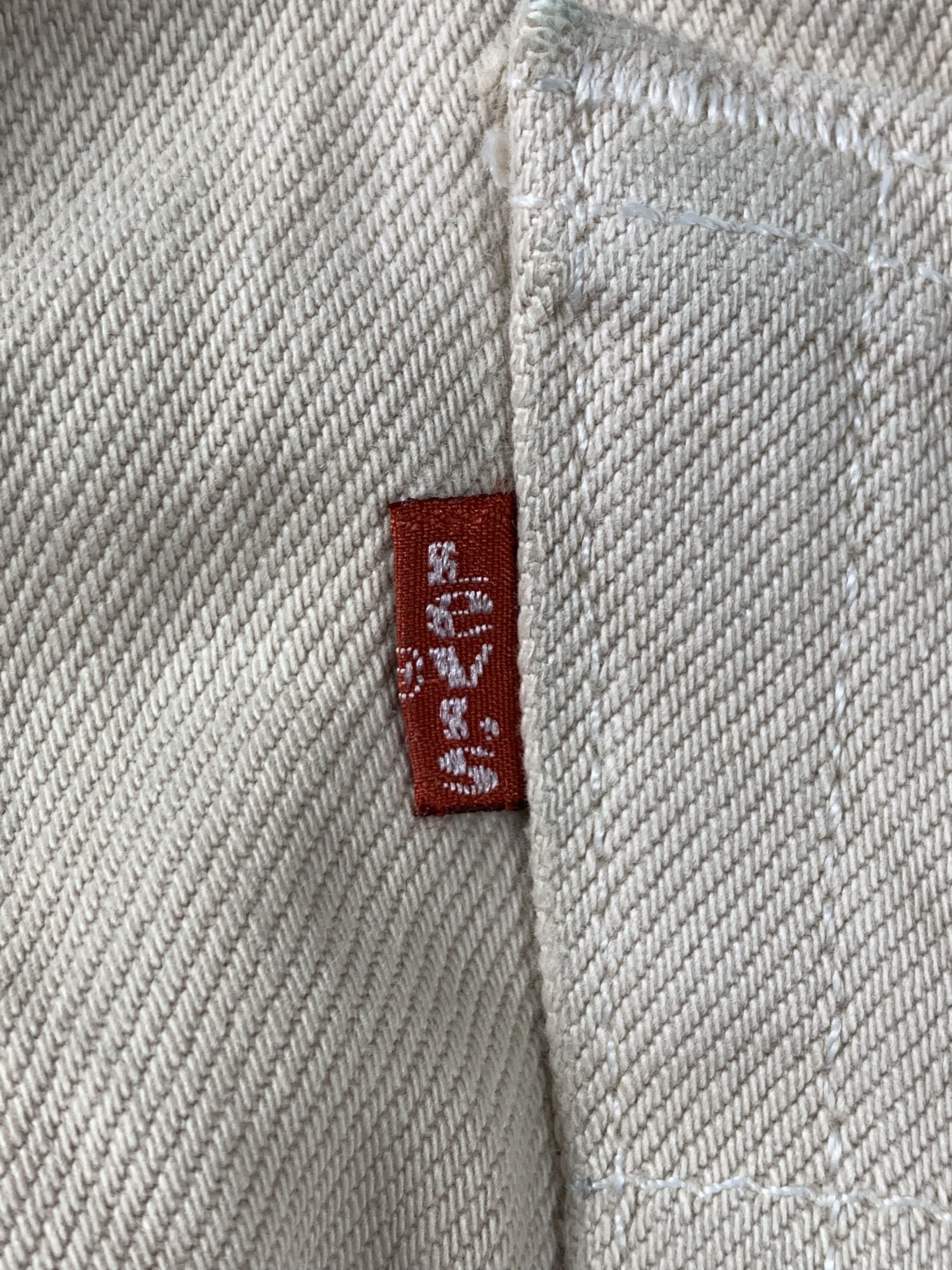 Levi's Vintage Levis 501 Cream Jeans DP1983 Size US 31 - 8 Thumbnail