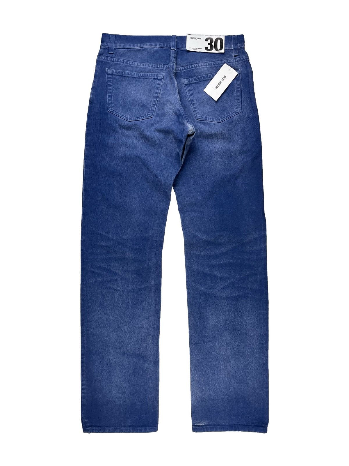 Helmut Lang SS02 Helmut Lang Overprinted Blue Denim Jeans Size US 30 / EU 46 - 2 Thumbnail
