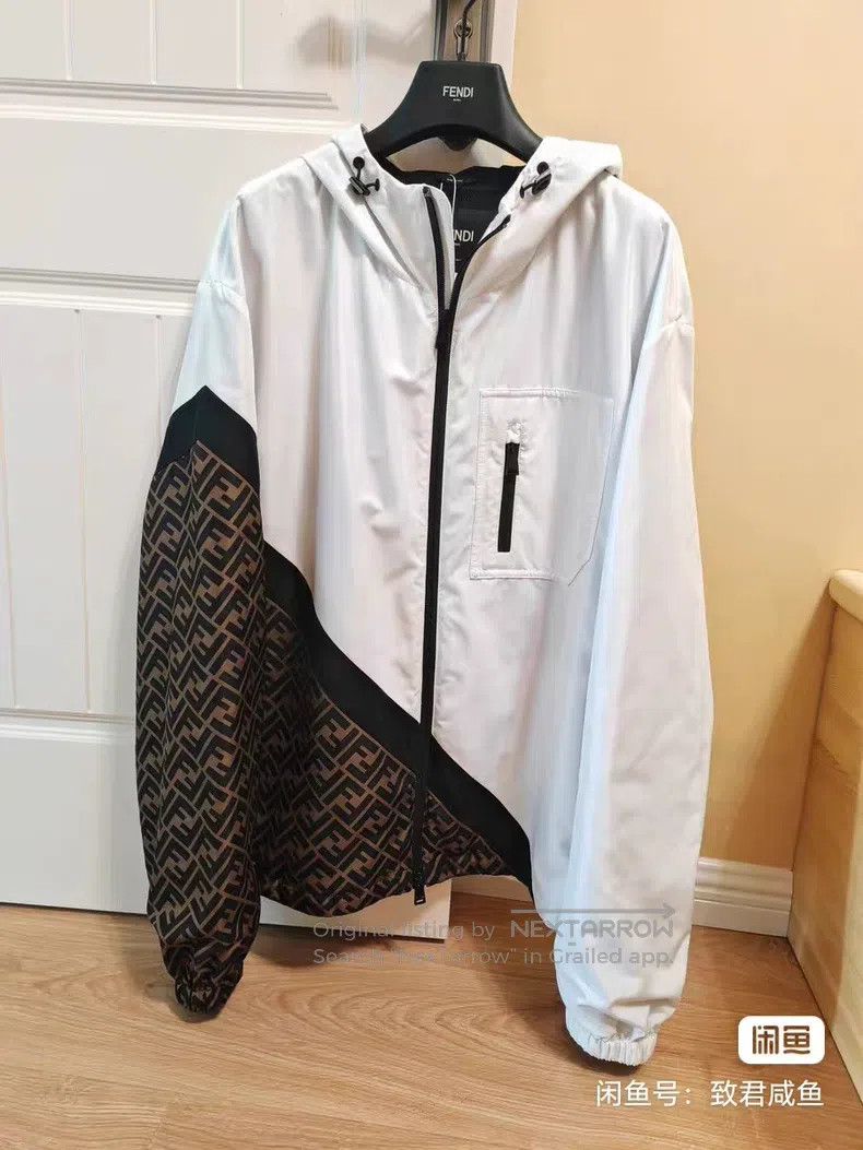 Fendi Fendi Classic Monogram Patchwork Hooded Windbreaker Jacket Size US L / EU 52-54 / 3 - 1 Thumbnail