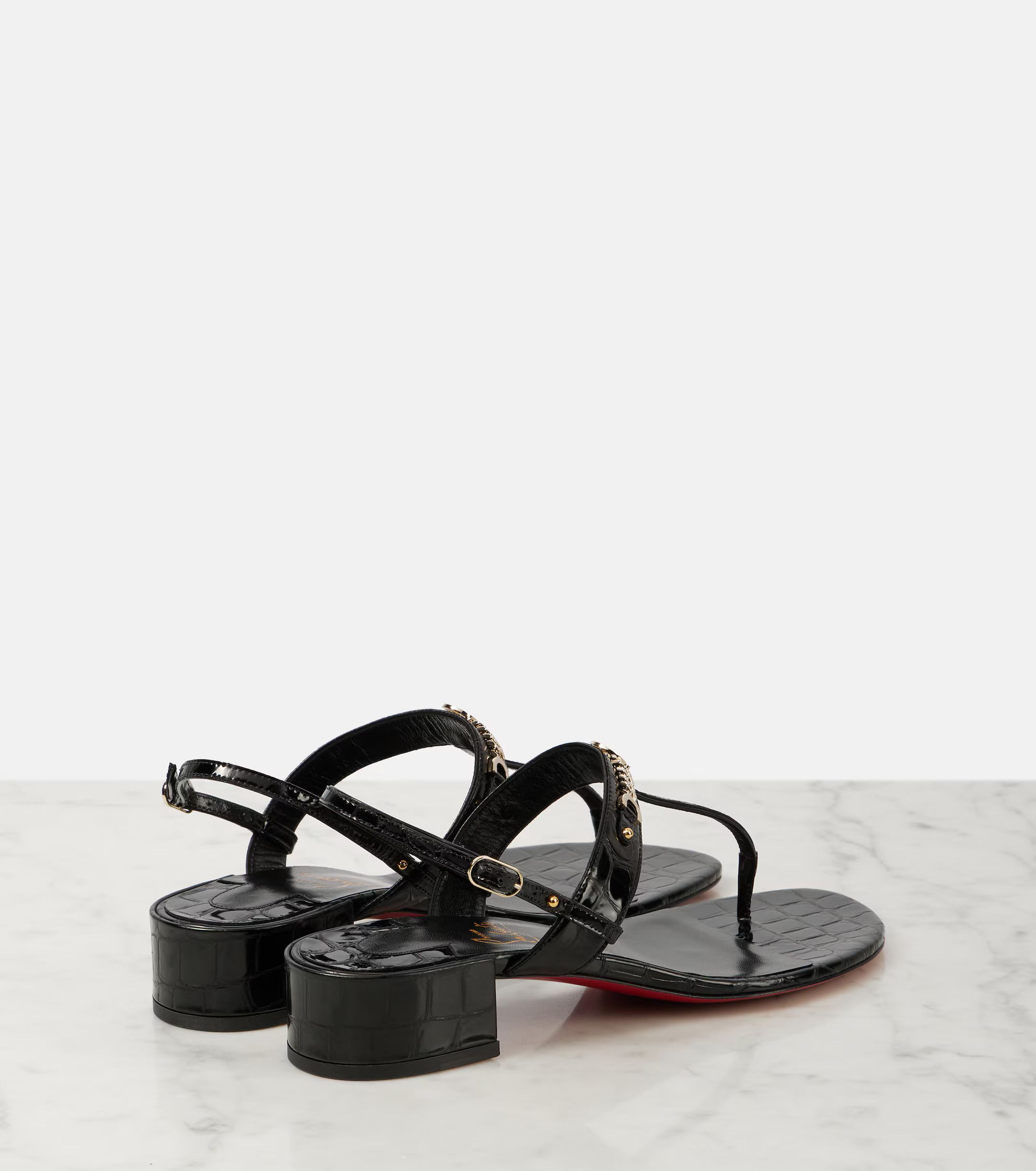Christian Louboutin o1w1db10725 Sandals in Black Size US 12 / IT 42 - 2 Thumbnail
