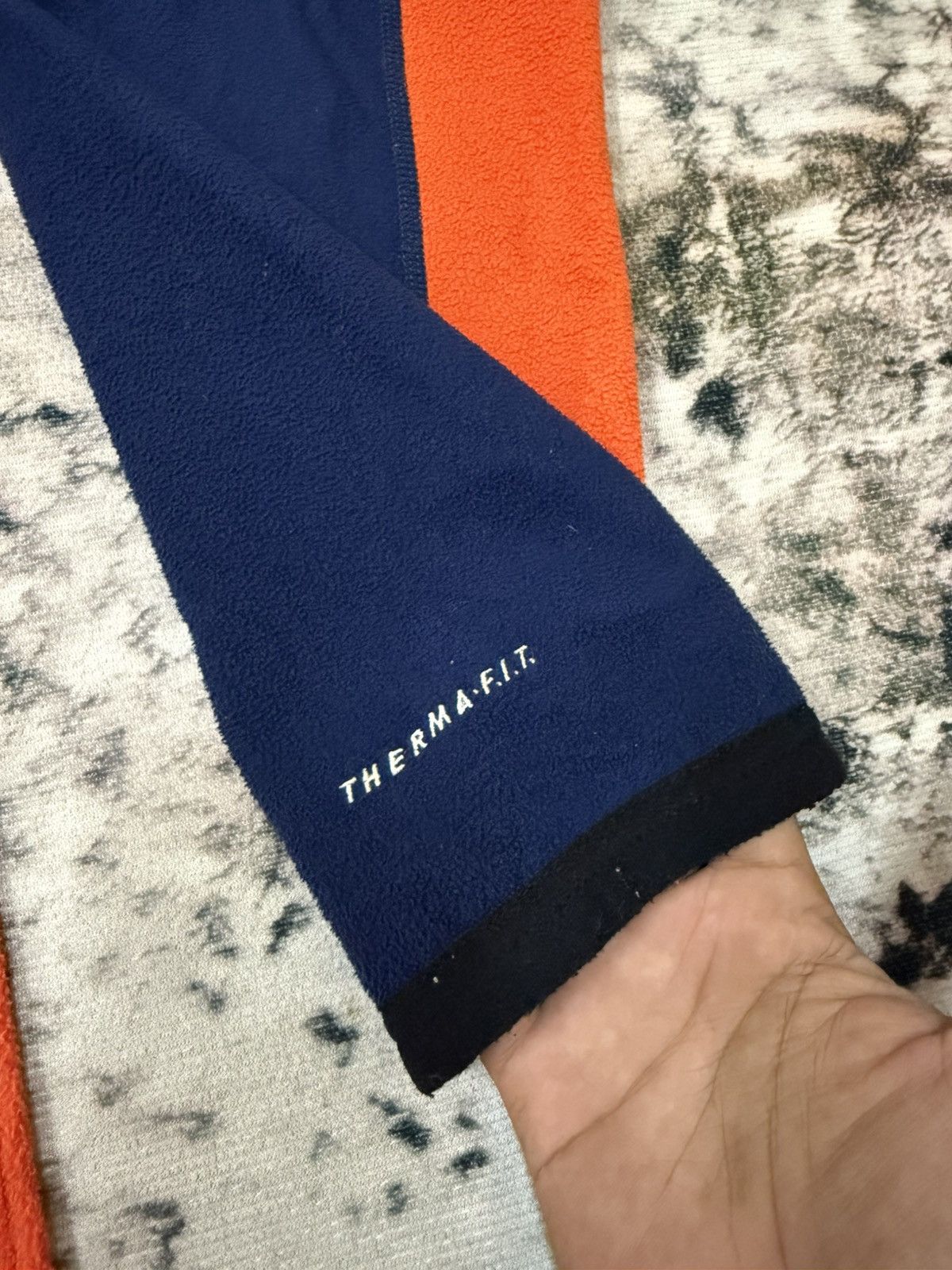 Nike × Vintage Vintage 90s Nike Thermafit Halfzipper Fleece Sweater Size US S / EU 44-46 / 1 - 6 Thumbnail