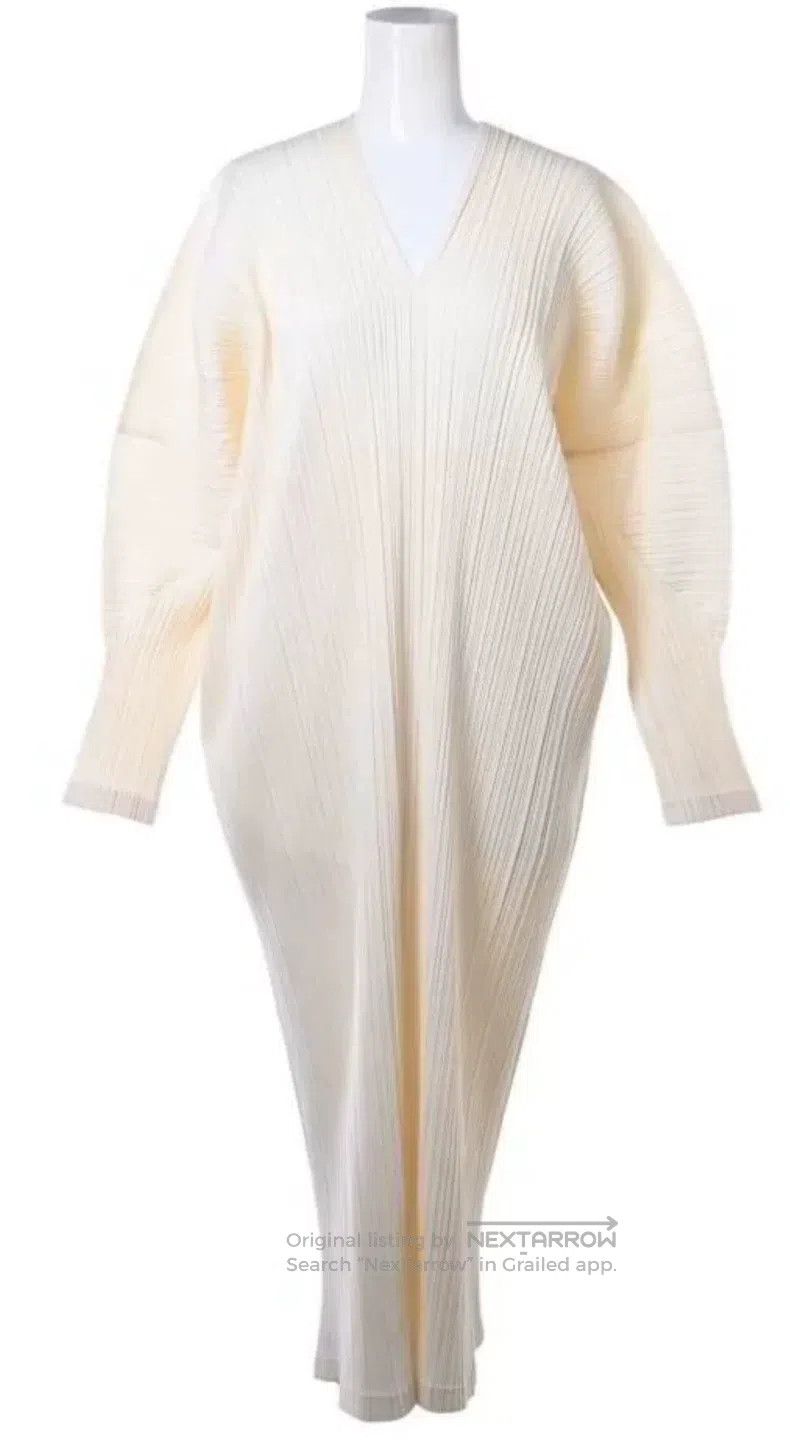 Issey Miyake Issey Miyake Beige Dress Size XL / US 12-14 / IT 48-50 - 2 Thumbnail