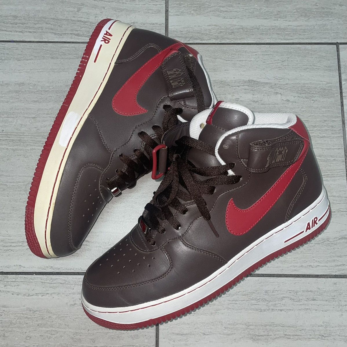 Nike Nike Air Force 1 Cooper Malone Natt Red & Brown RARE Size US 9 / EU 42 - 2 Thumbnail