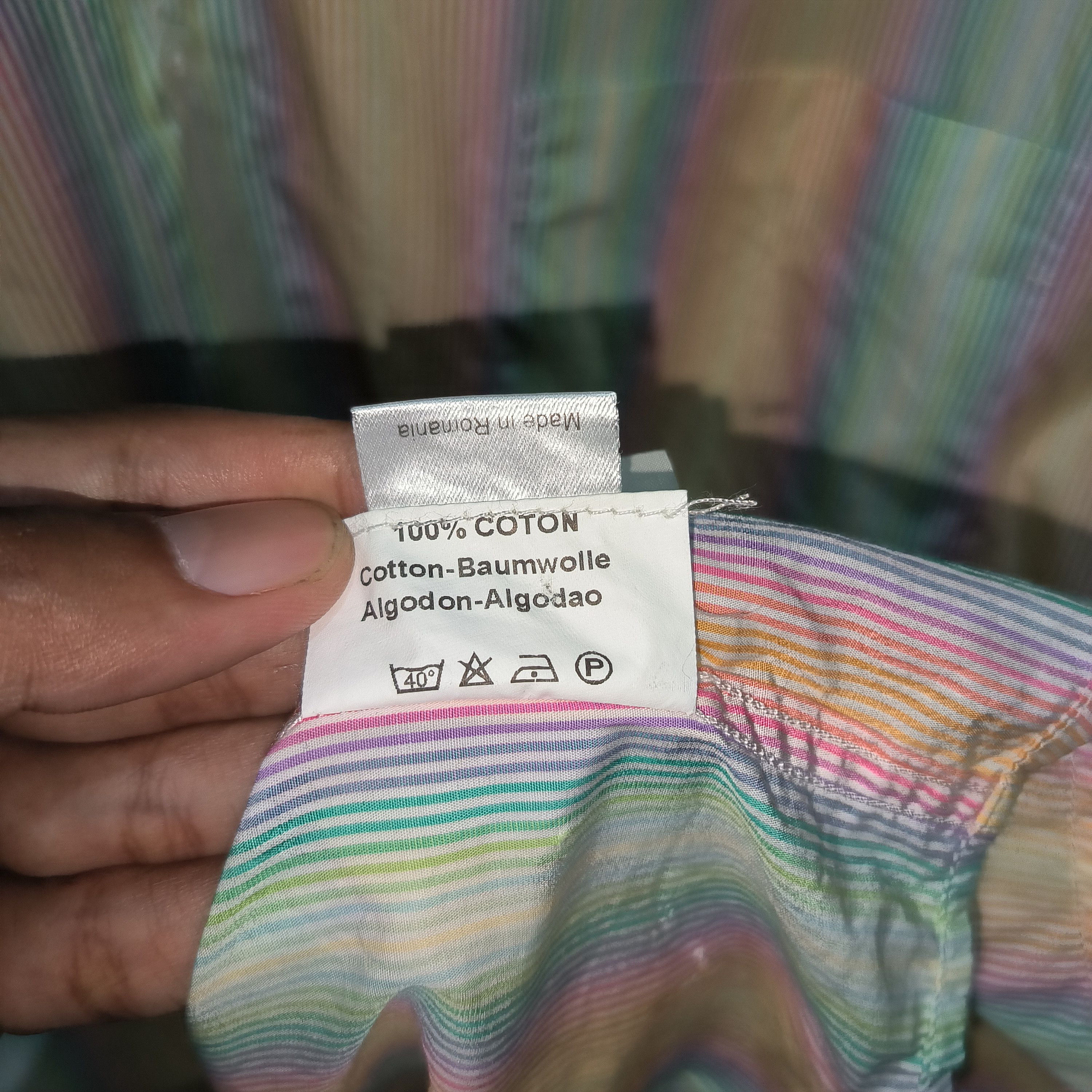 Givenchy Vintage 2000s Givenchy Rainbow Stripe Shirts Size US XL / EU 56 / 4 - 8 Thumbnail