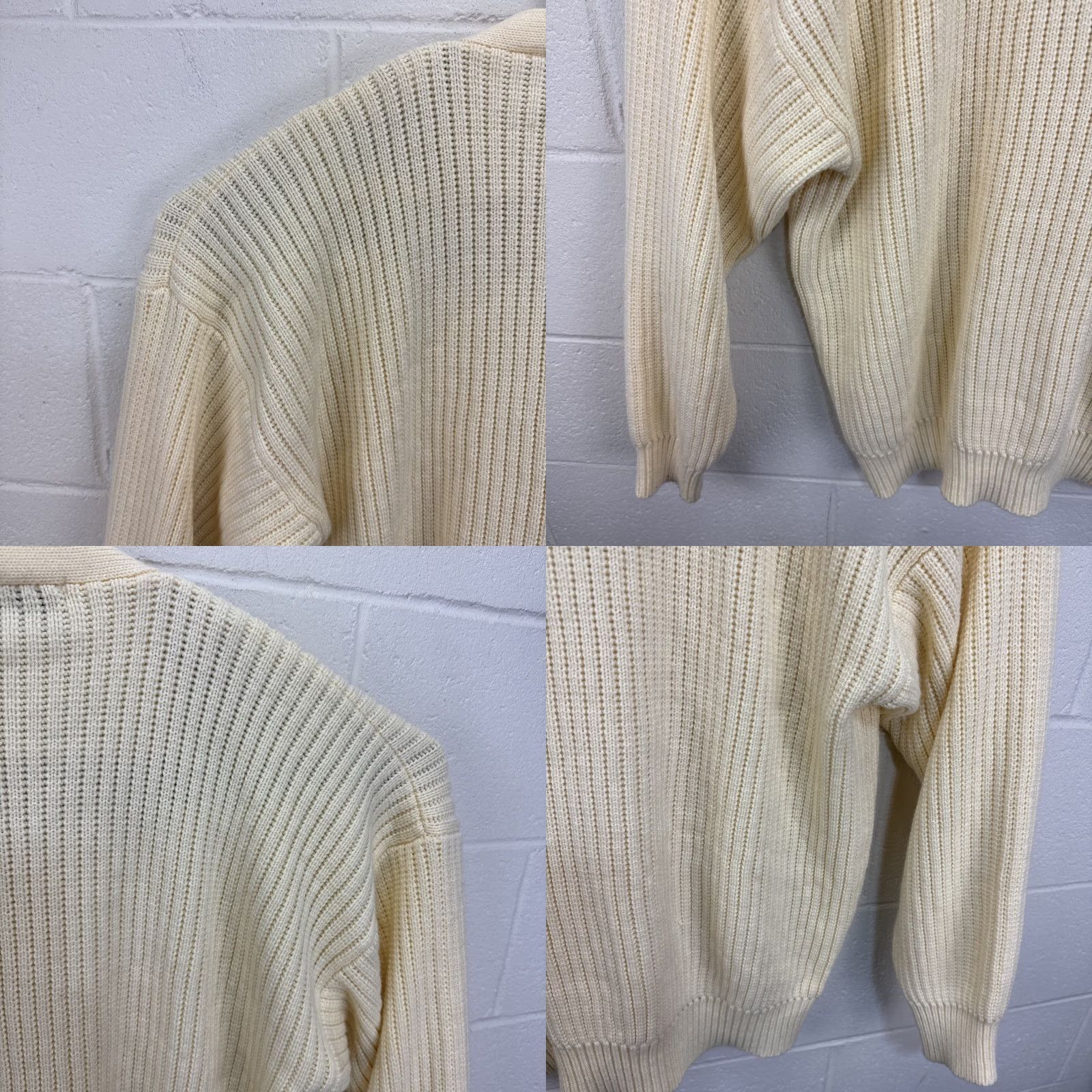 Vintage VINTAGE G.S. Company Cardigan Sweater Mens XL Be Beige Cotton Knit Pullover V-Neck Long Sleeve Button Preppy Vintage Mens XL Sweater Size US XL / EU 56 / 4 - 9 Thumbnail