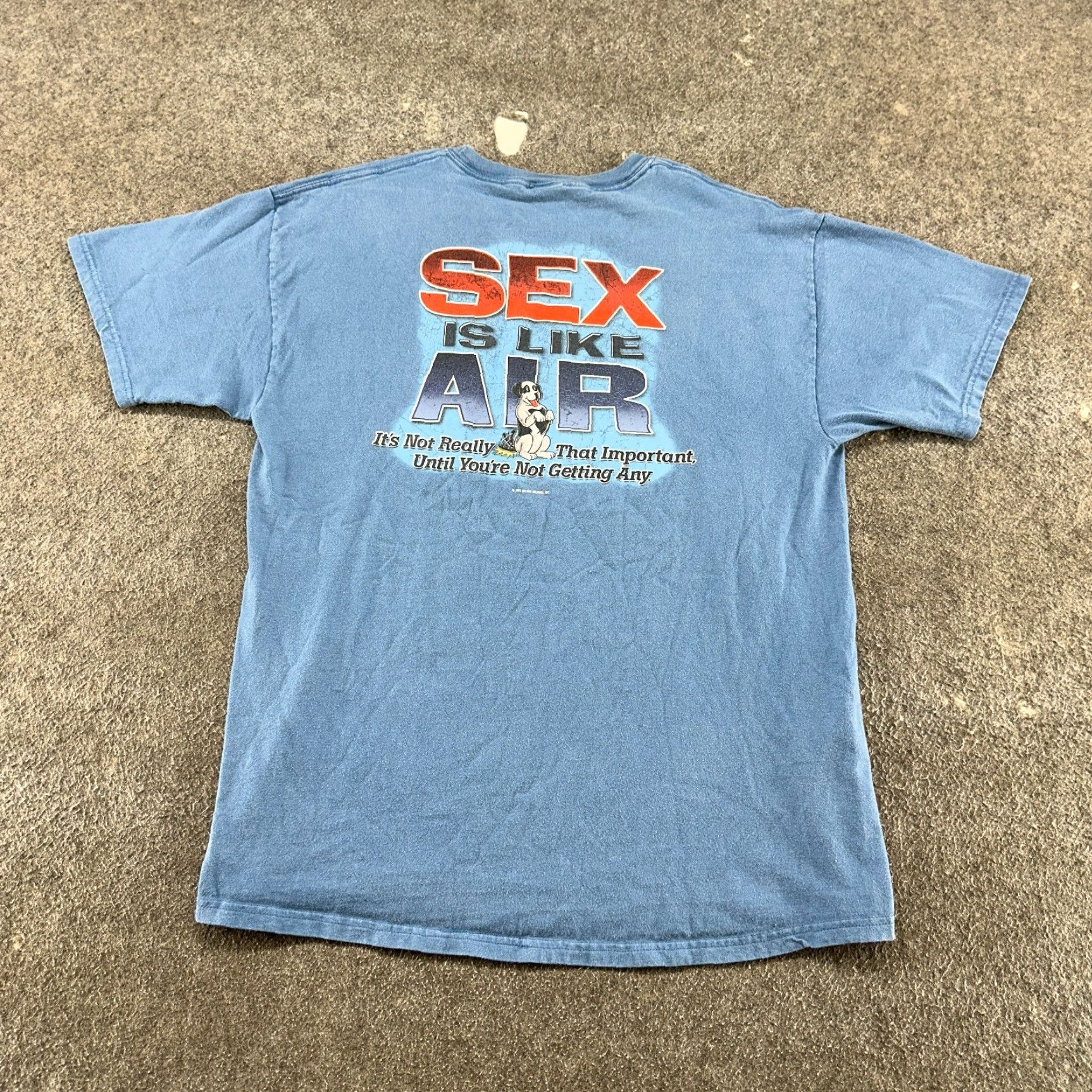 Big Dogs VINTAGE Big Dogs Shirt Mens L Blue Graphic Print Short Sleeve Crew Neck T-Shirt Logo Swoosh Check Reflective Funny Season All Seasons Size US L / EU 52-54 / 3 - 3 Thumbnail
