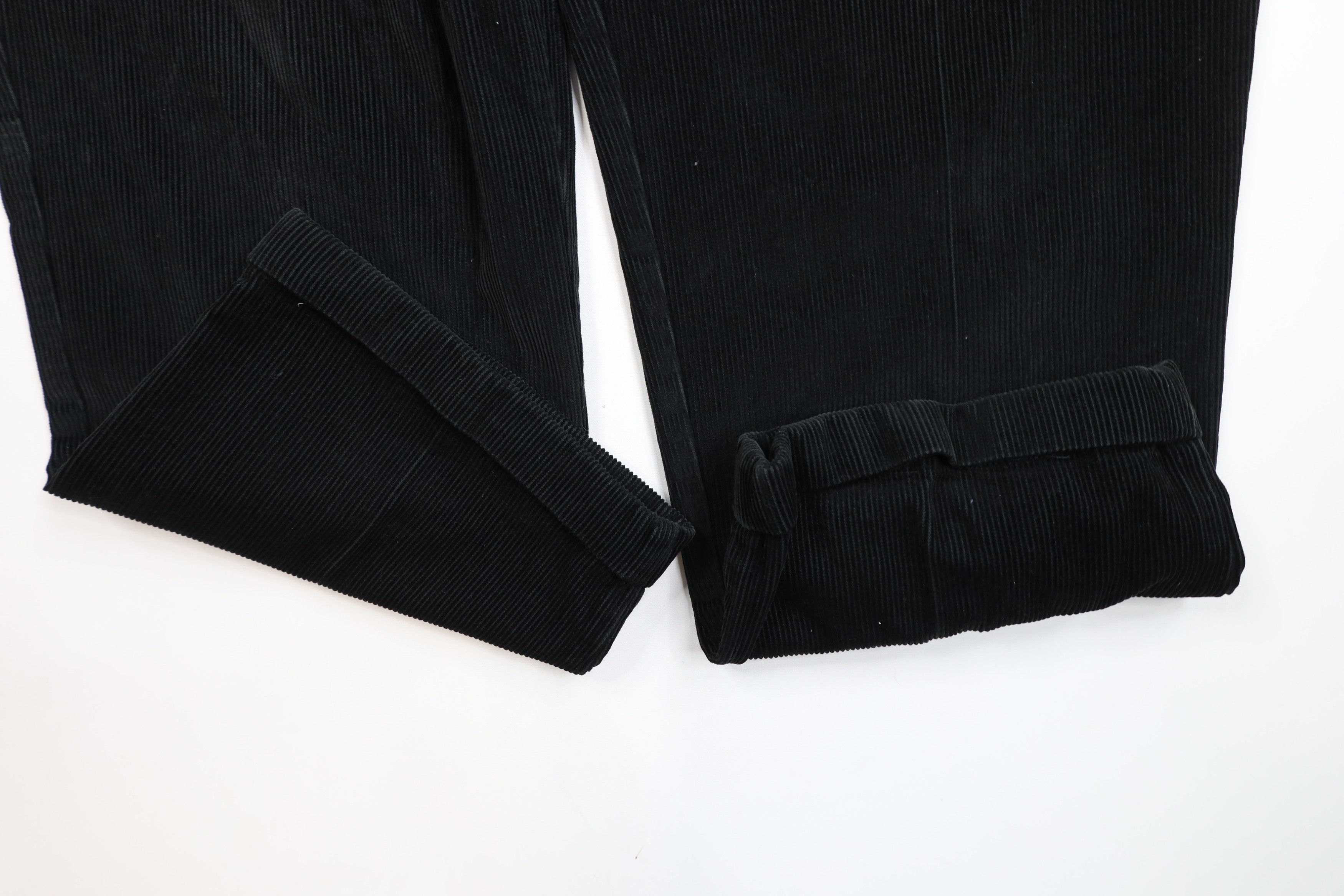 Vintage Vintage 90s Streetwear Cuffed Wide Leg Corduroy Pants Black Size US 38 / EU 54 - 5 Thumbnail