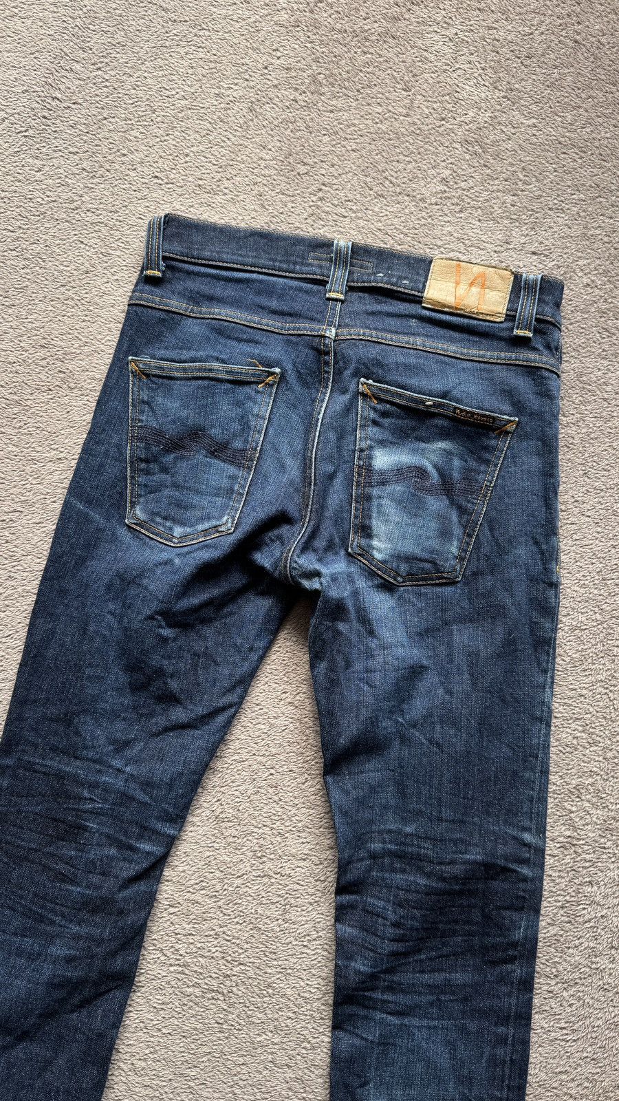 Japanese Brand Y2K Nudie Ripped Wash Faded Skinny Slim Jean LGB Travis vibe Size US 31 - 4 Thumbnail