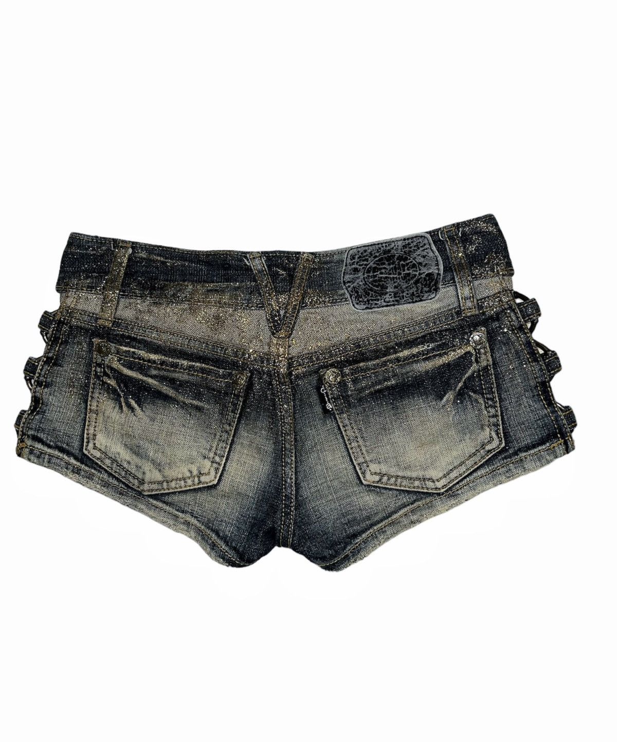 Japanese Brand D.i.a. Gyaru glitter denim shorts ☠️✨ Size 26" / US 2 / IT 38 - 3 Thumbnail