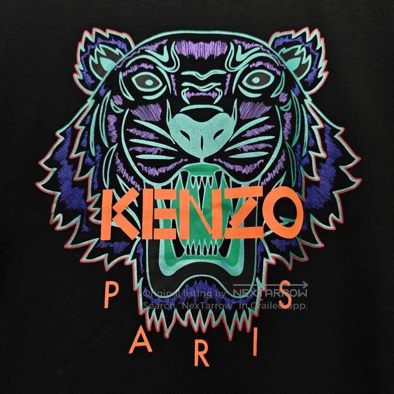 Kenzo Kenzo Black Classic Tiger Head Printed Logo Short-Sleeve T Size XL / US 12-14 / IT 48-50 - 7 Thumbnail