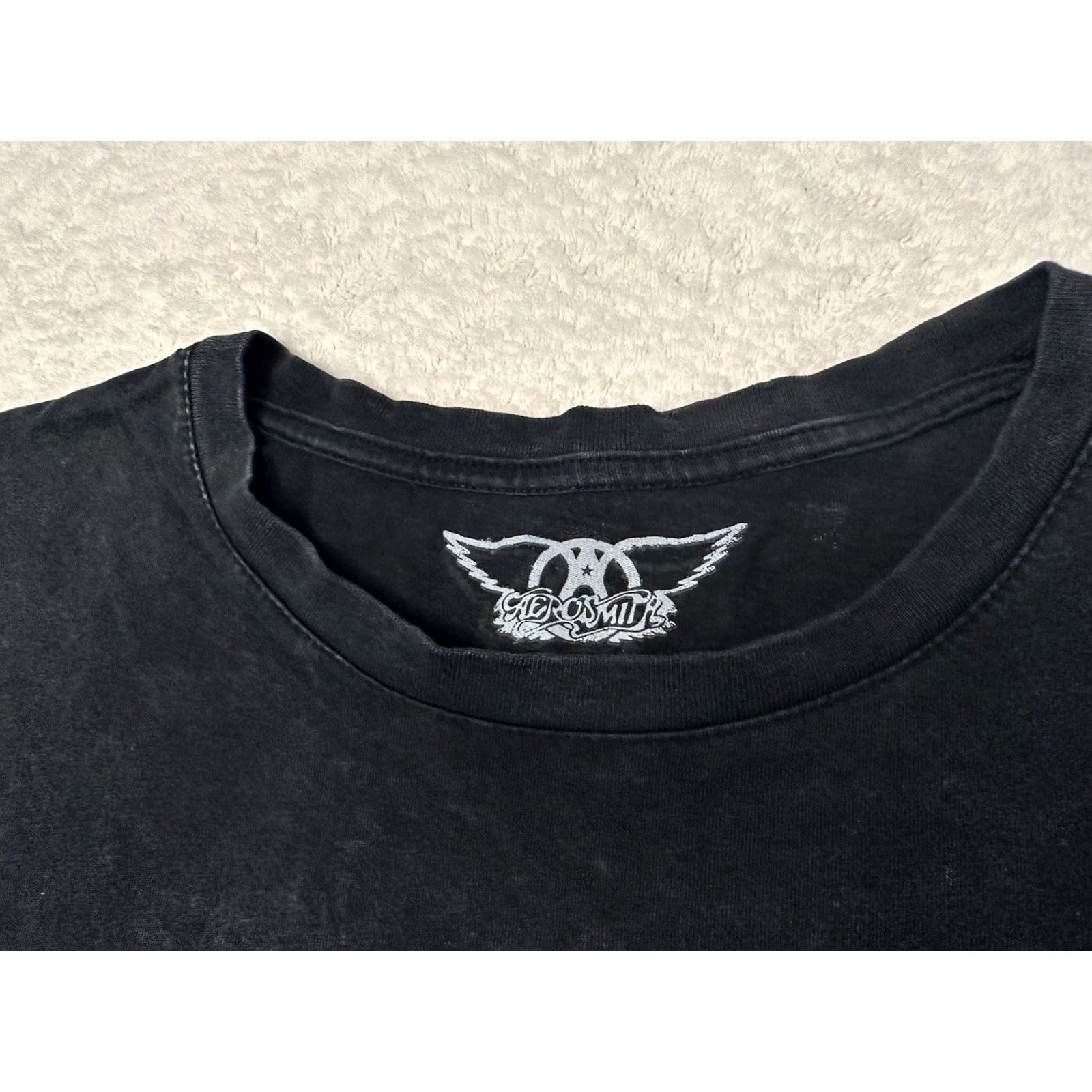 Vintage Aerosmith T-Shirt Mens S Black 2000s Y2K Music Band Deuces Are Wild Promo Style, Men's — image 4 of 6