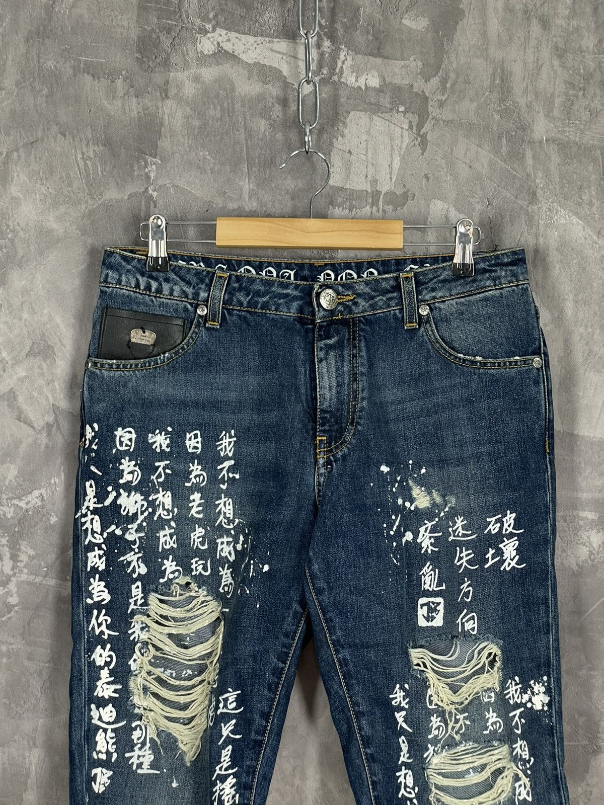 John Richmond × Vintage Vintage John Richmond Y2K Japanese Denim Shorts Size US 29 - 2 Thumbnail
